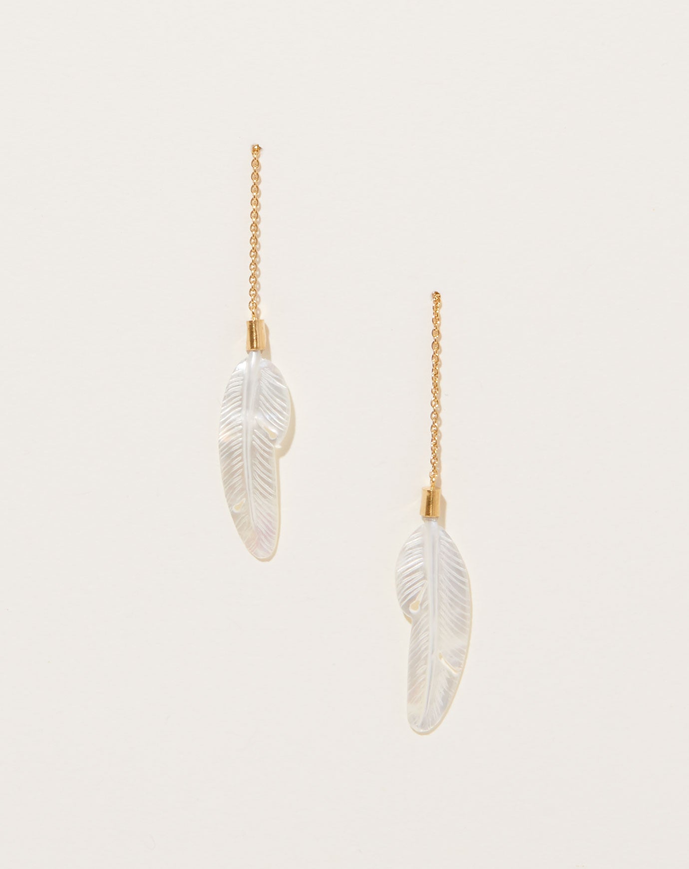 Grainne Morton Feather Thread Through Earrings