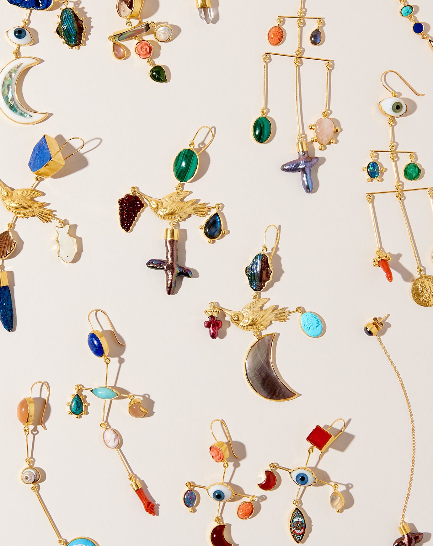 Grainne Morton Bird Cross Drop Earrings