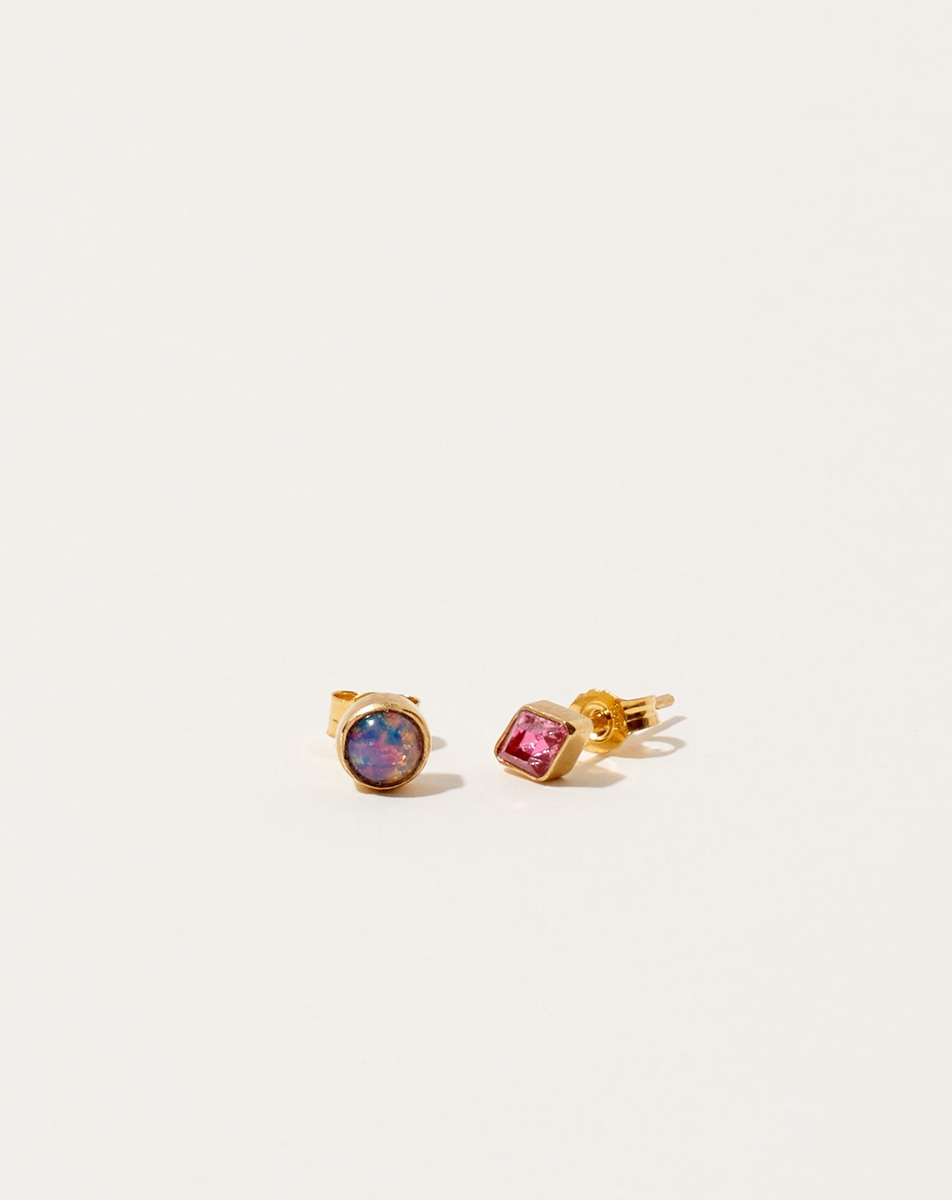 Grainne Morton Mismatched Pink Diamond Studs