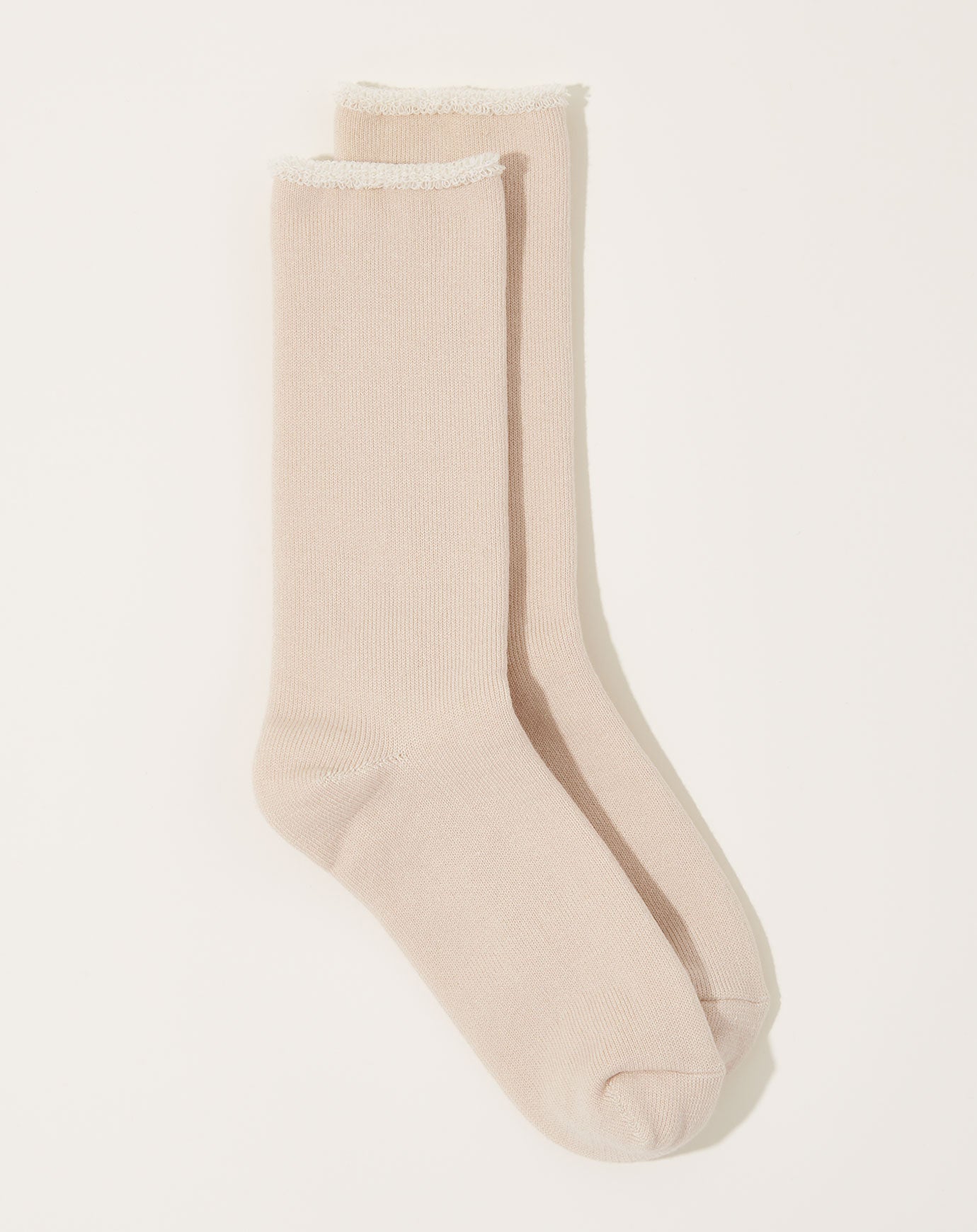 Hakne Cotton Wool Pile Socks in Ecru