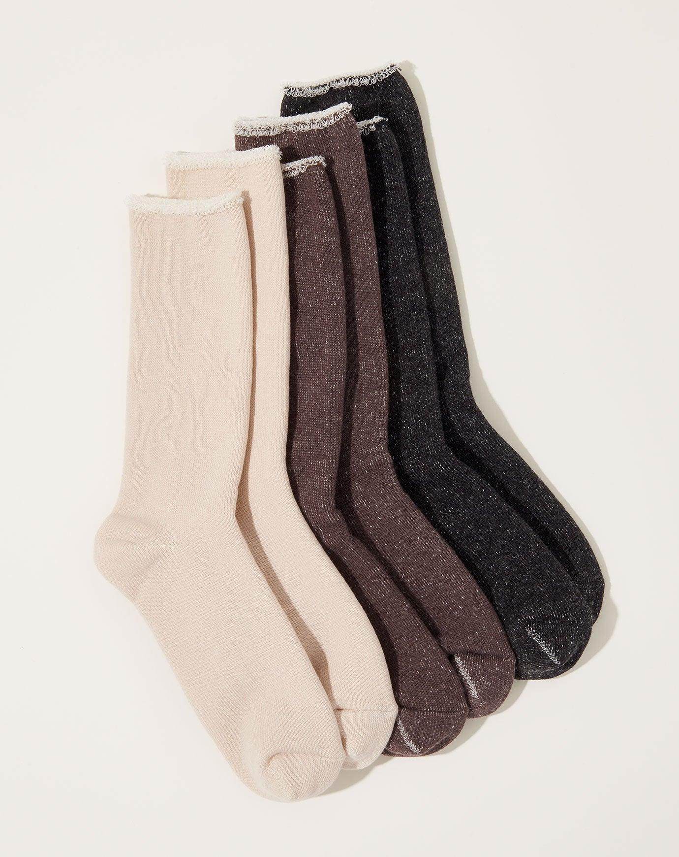 Hakne Cotton Wool Pile Socks in Mocha Brown