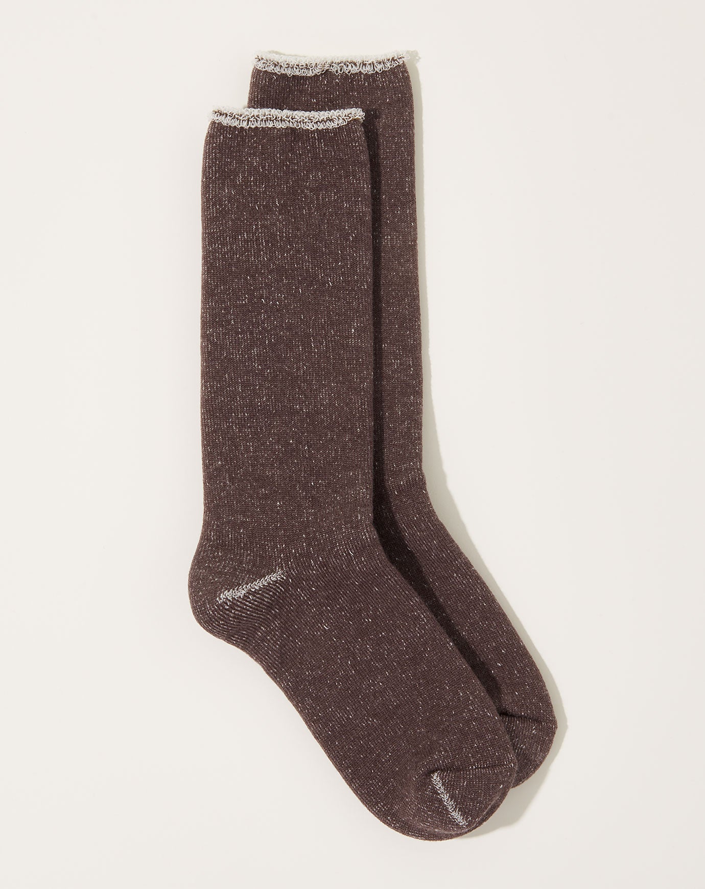 Hakne Cotton Wool Pile Socks in Mocha Brown