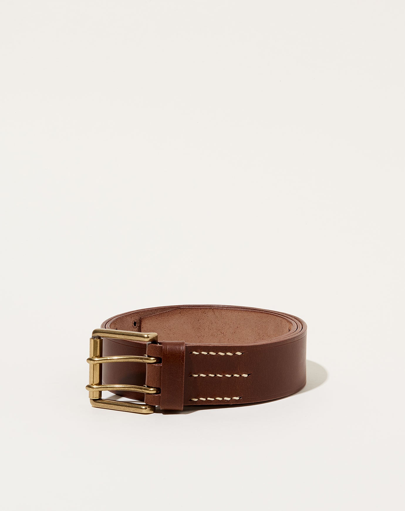 Ichi Antiquités Leather Belt in Dark Brown