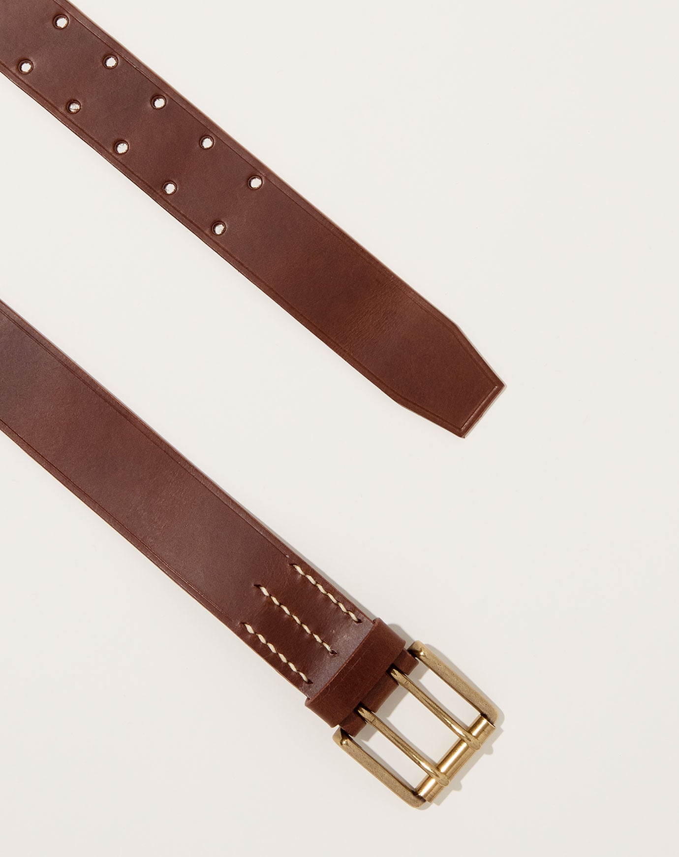 Ichi Antiquités Leather Belt in Dark Brown