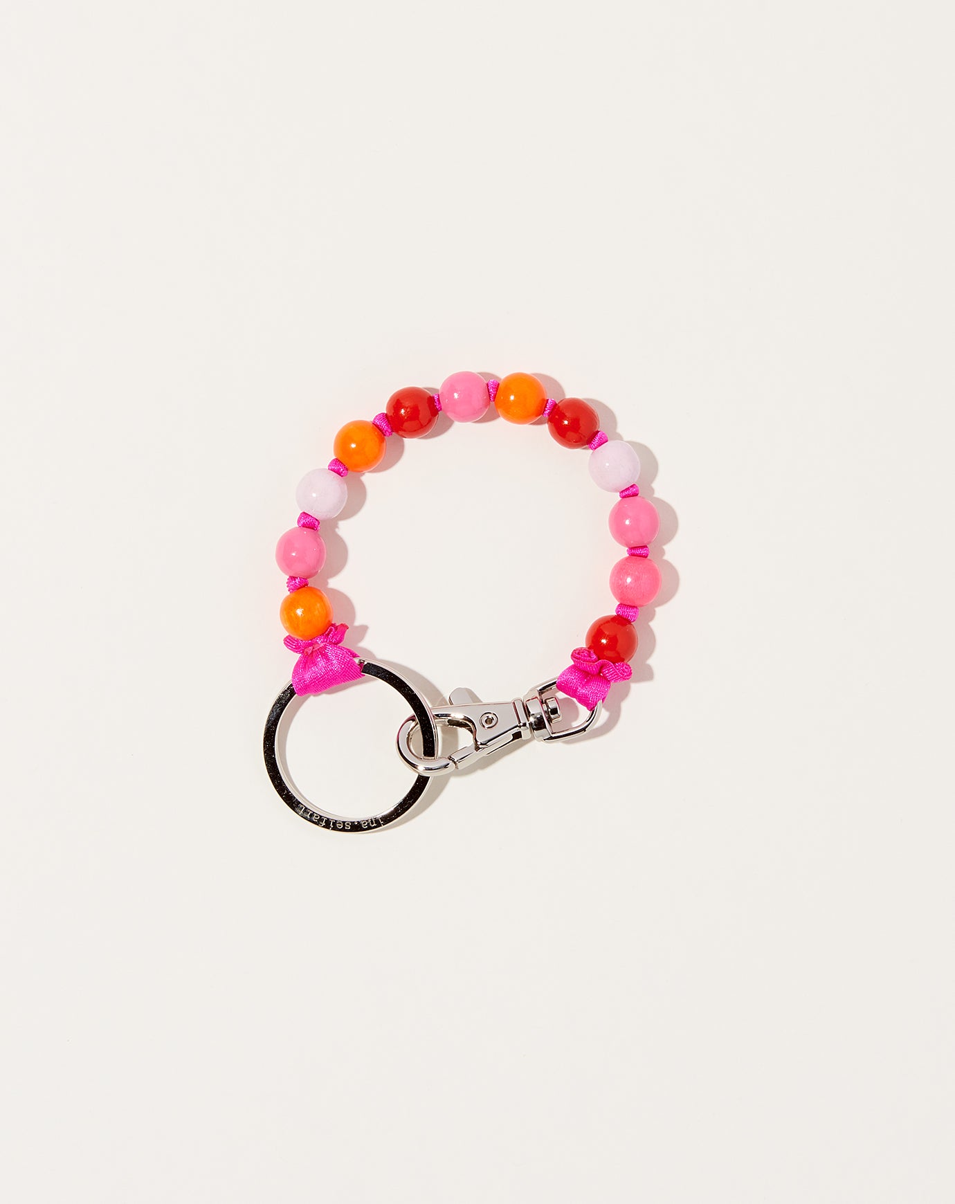 Ina Seifart Perlen Short Keyholder in Pink Mix