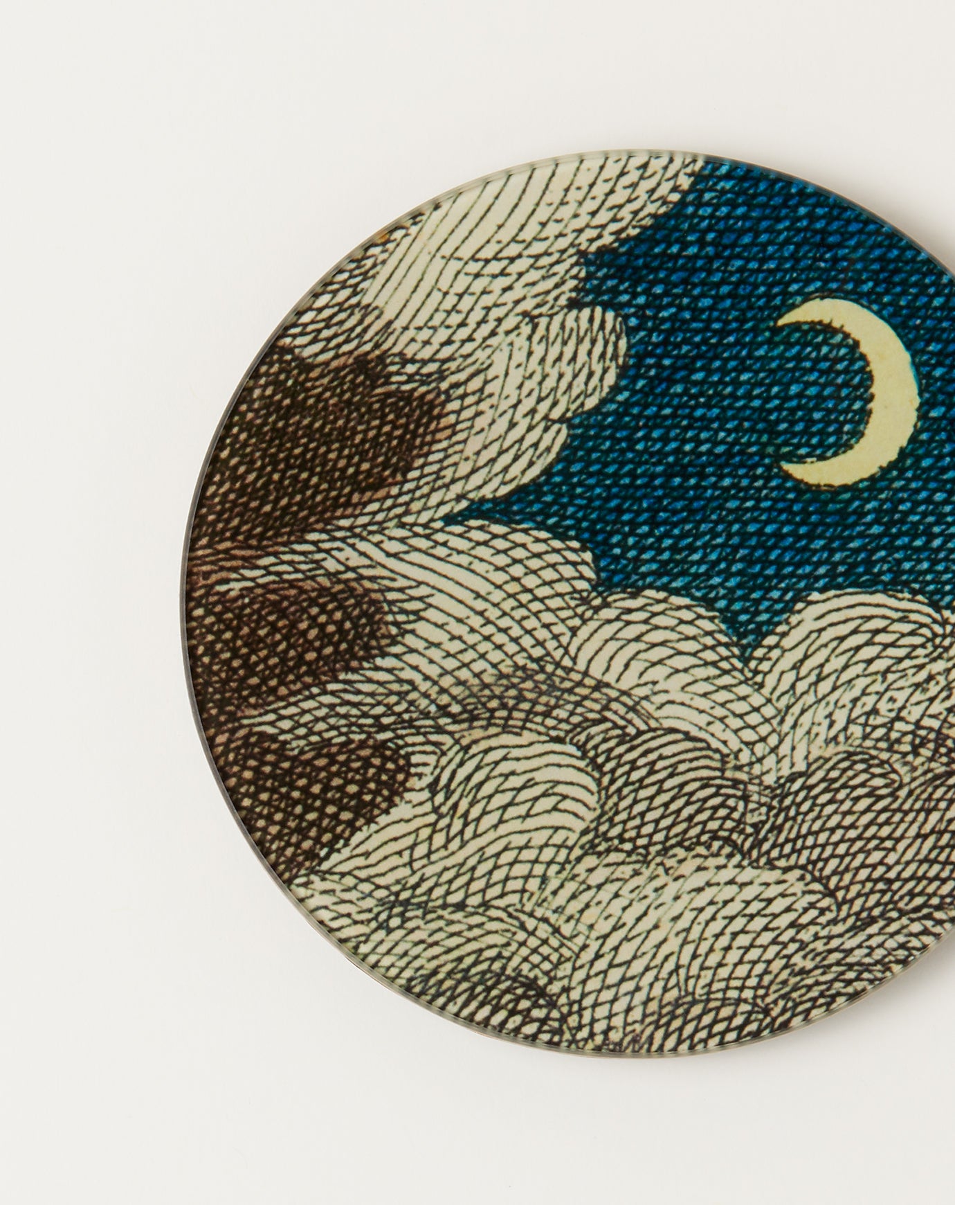 John Derian Clouds & Crescent Moon 5 3/4" Round