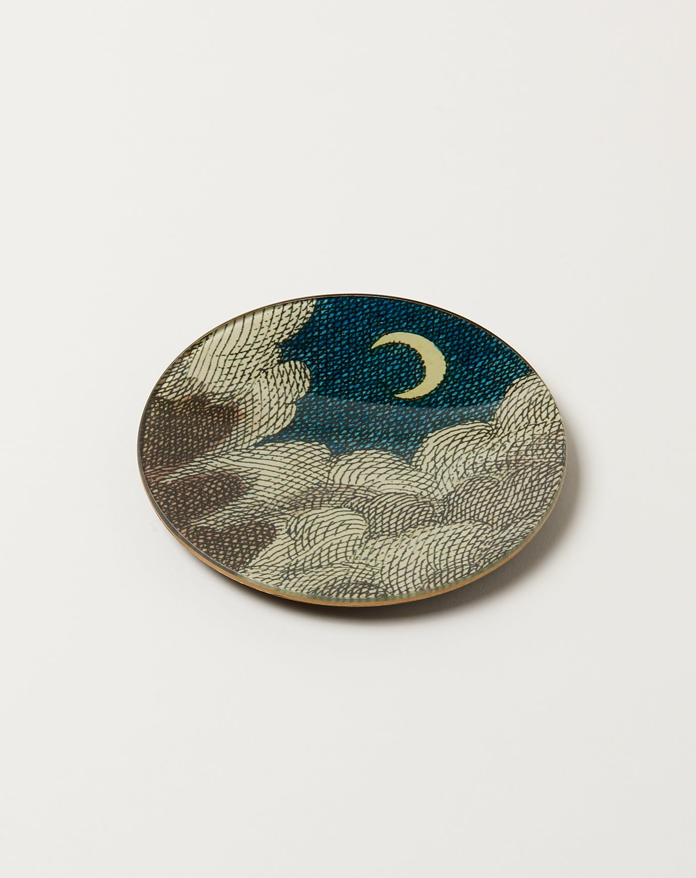 John Derian Clouds & Crescent Moon 5 3/4" Round