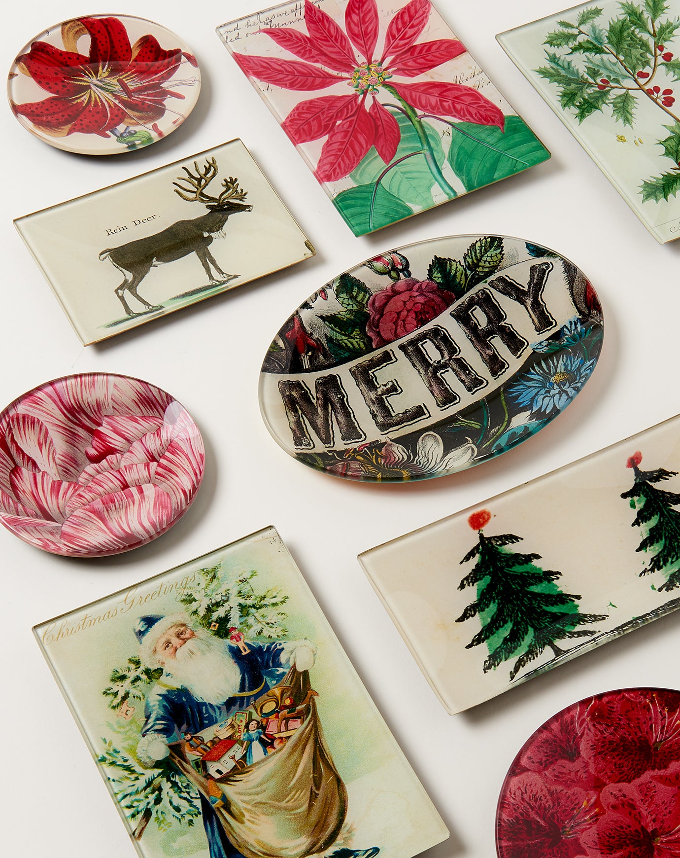 John Derian Holly Mini Tray