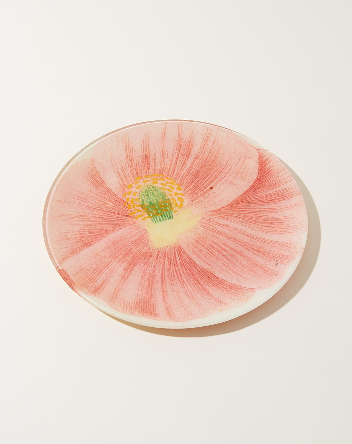 John Derian Simple Pink Poppy 10" Round