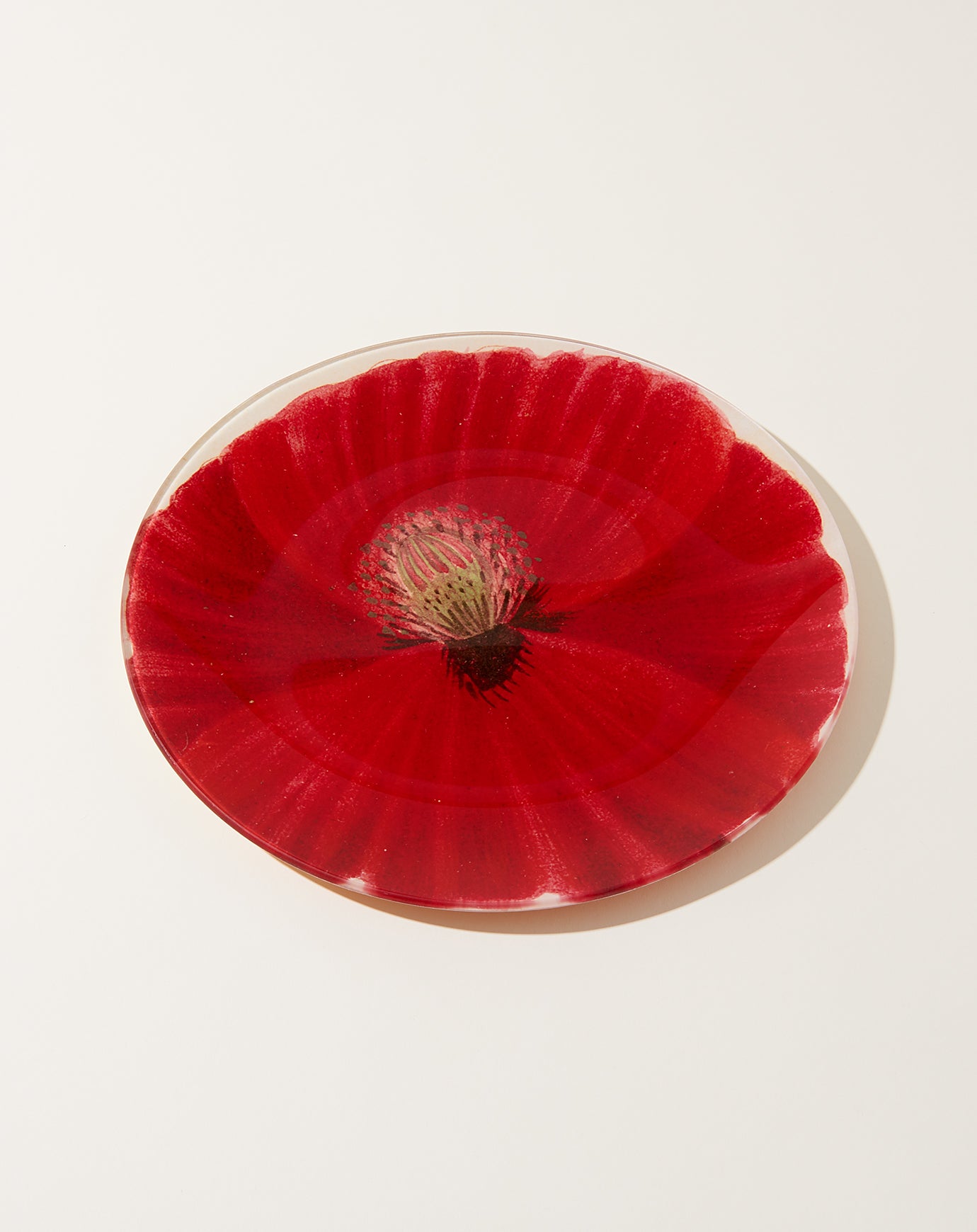 John Derian Wild Rose Poppy 10" Round