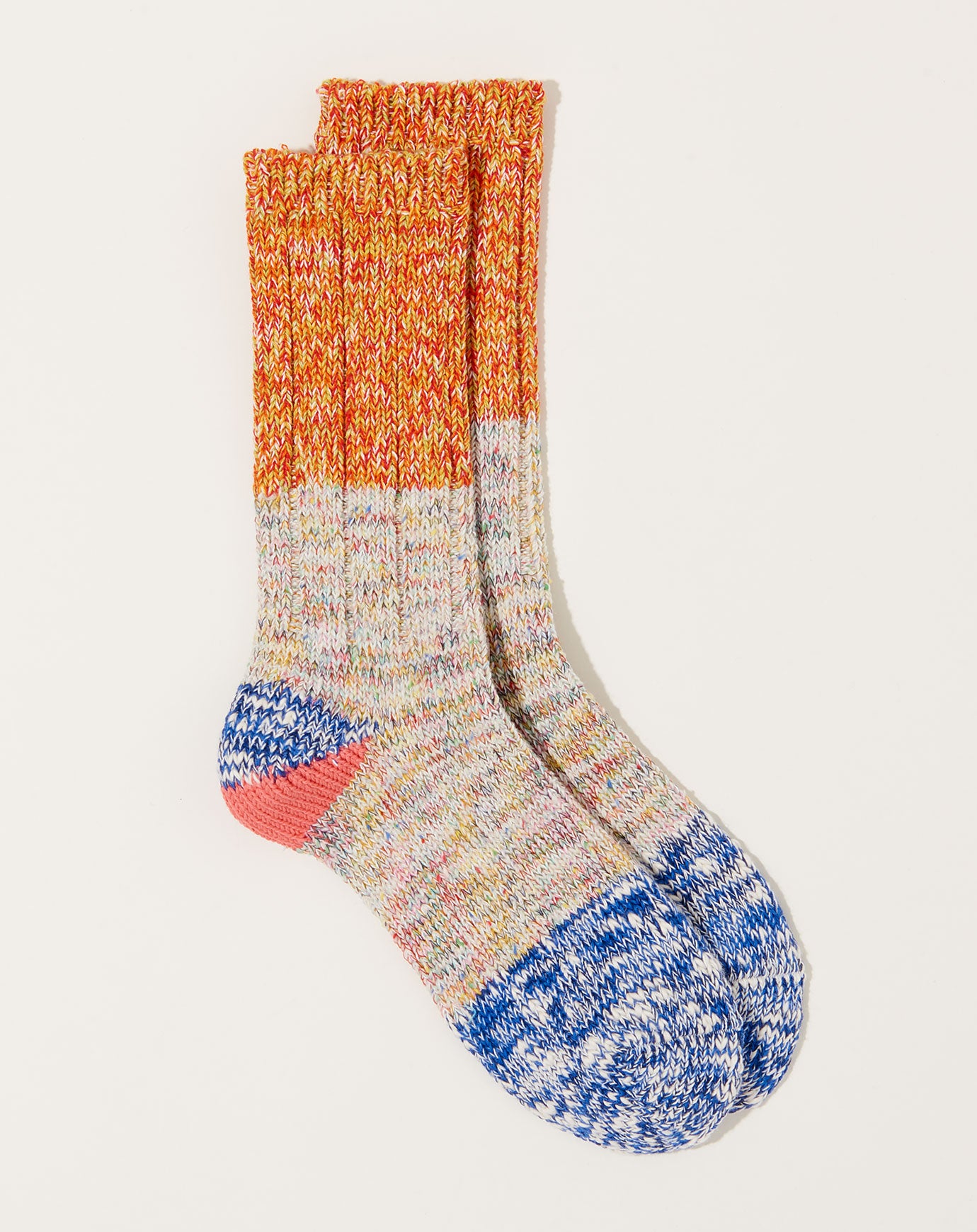 Kapital 56 Yarns 2 TONES HEEL Socks in Blue