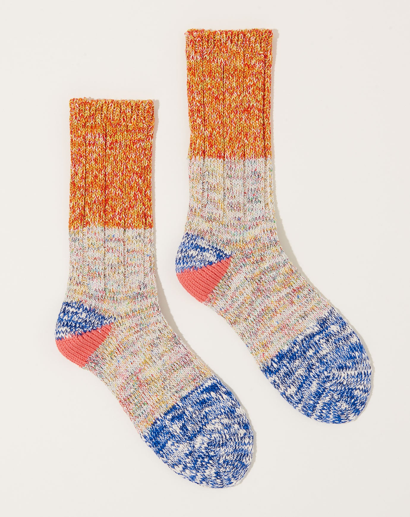 Kapital 56 Yarns 2 TONES HEEL Socks in Blue