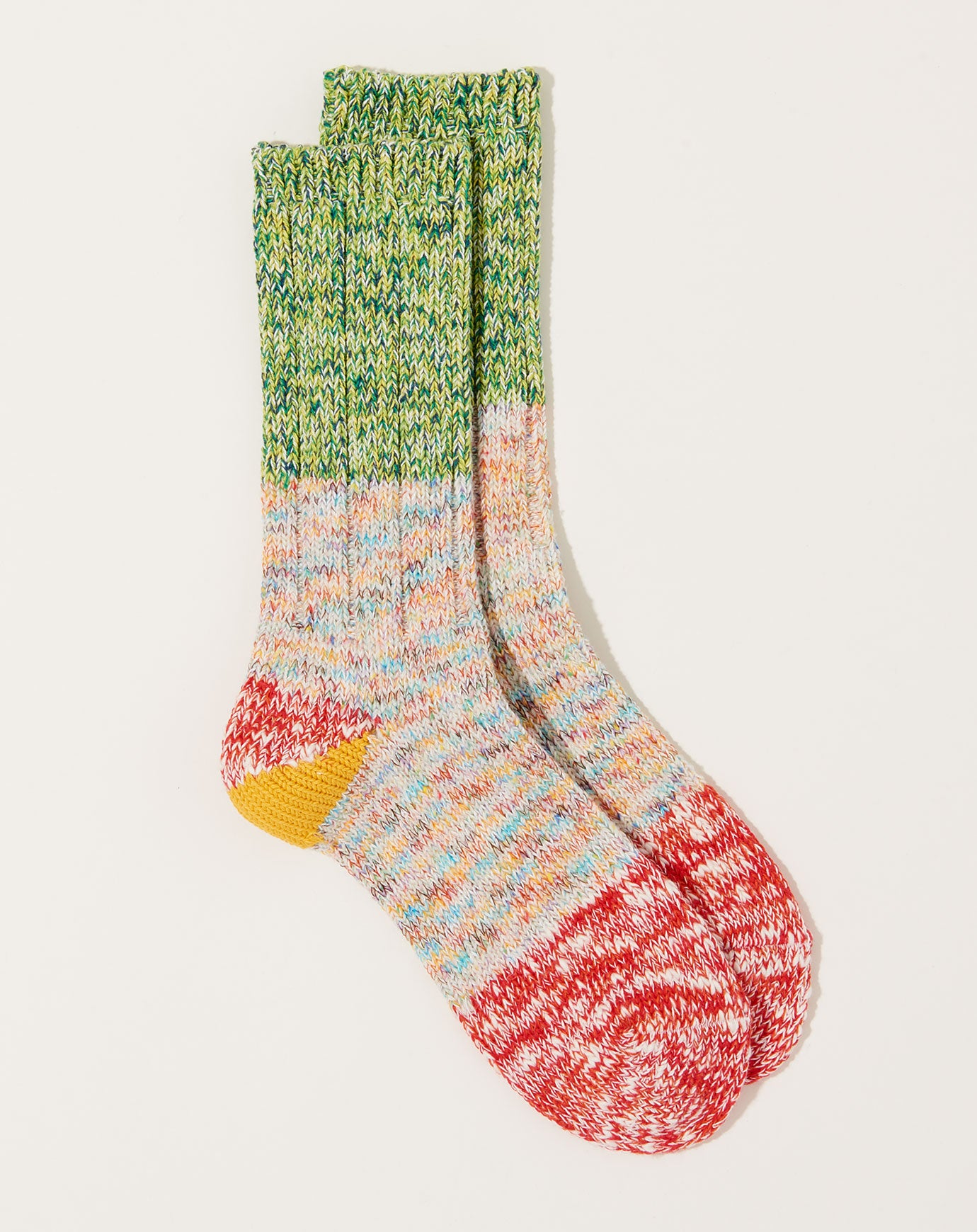 Kapital 56 Yarns 2 TONES HEEL Socks in Red