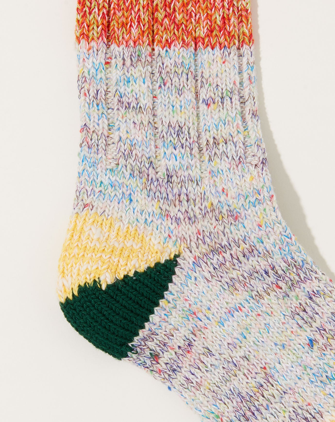 Kapital 56 Yarns 2 TONES HEEL Socks in Yellow