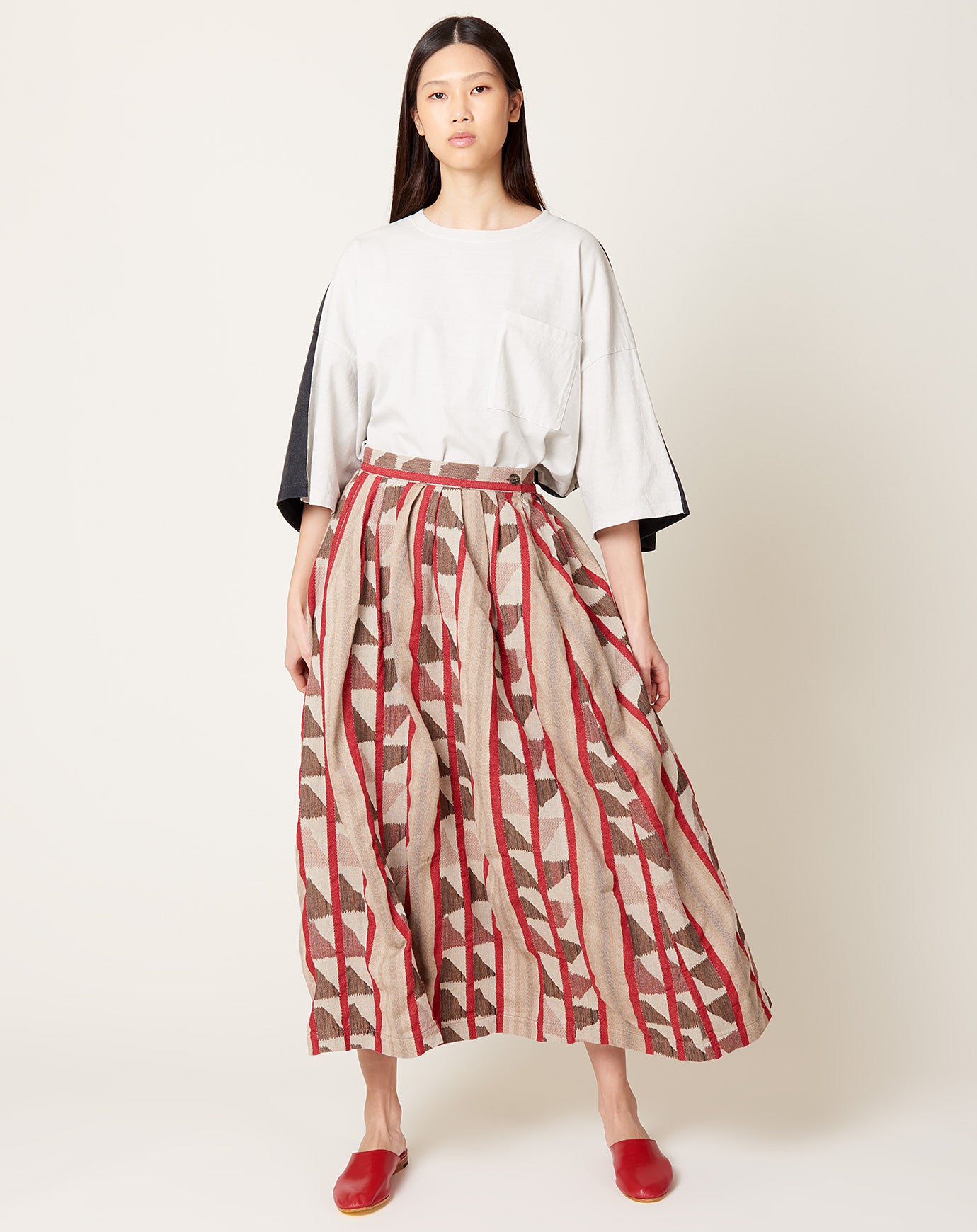 Kapital Cotton Pueblo Stripe HARVEST Skirt