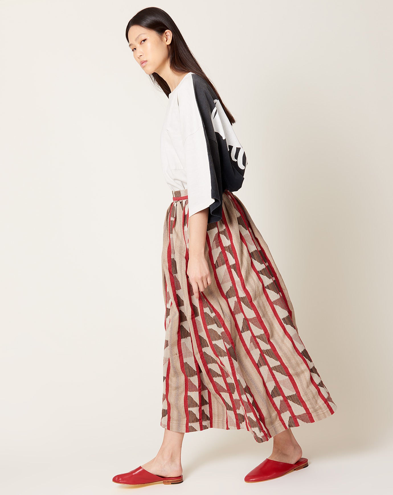 Kapital Cotton Pueblo Stripe HARVEST Skirt