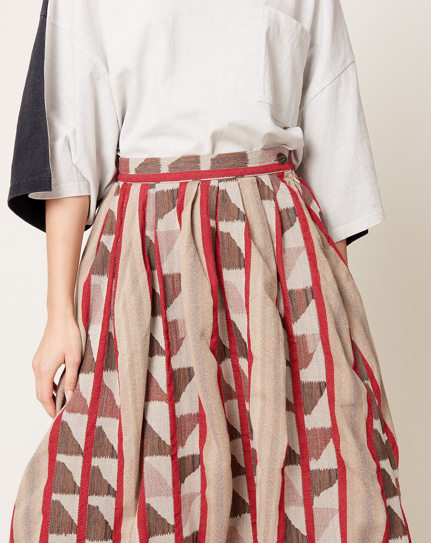 Kapital Cotton Pueblo Stripe HARVEST Skirt