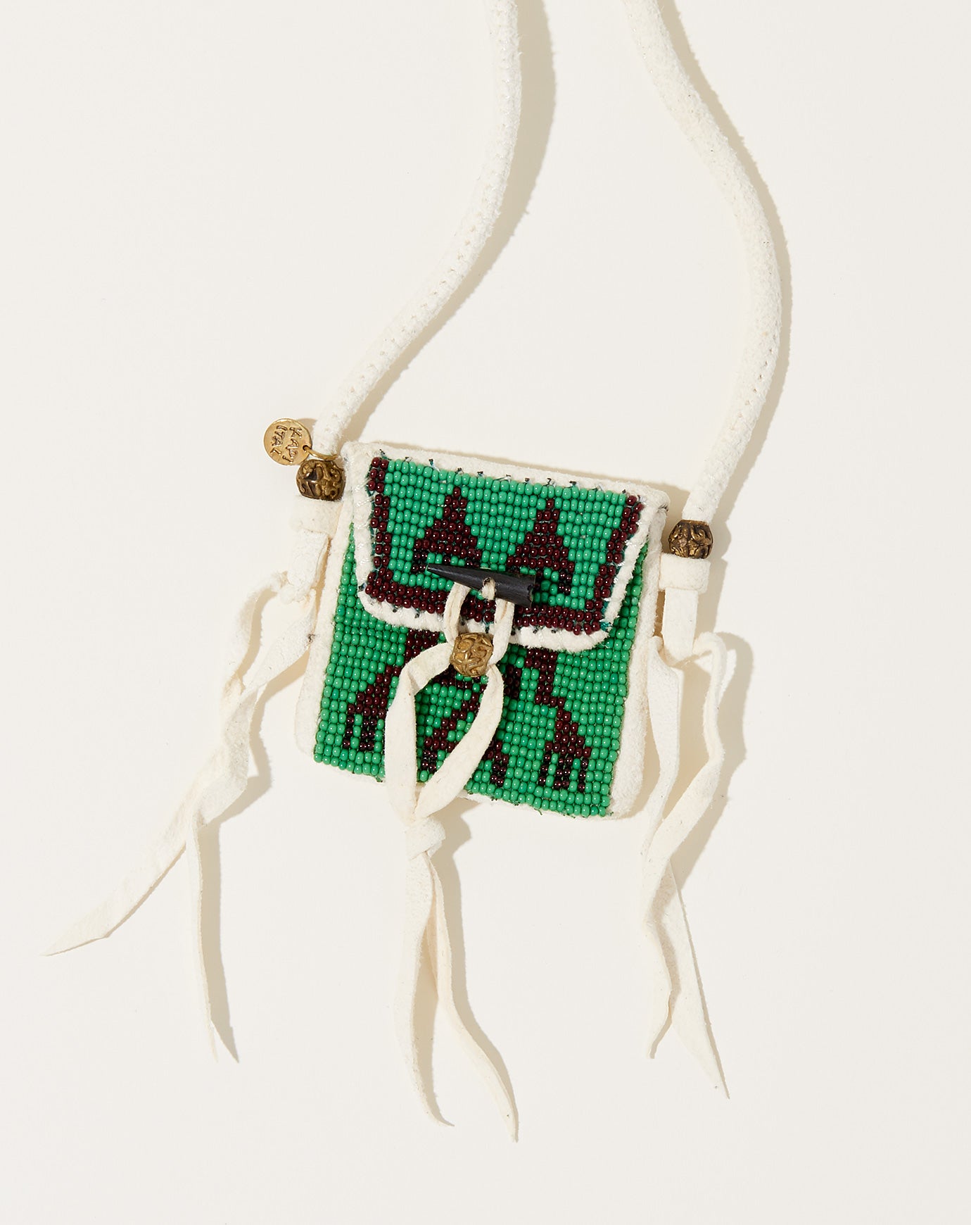 Kapital Deer Leather Pueblo Rain Charm in White