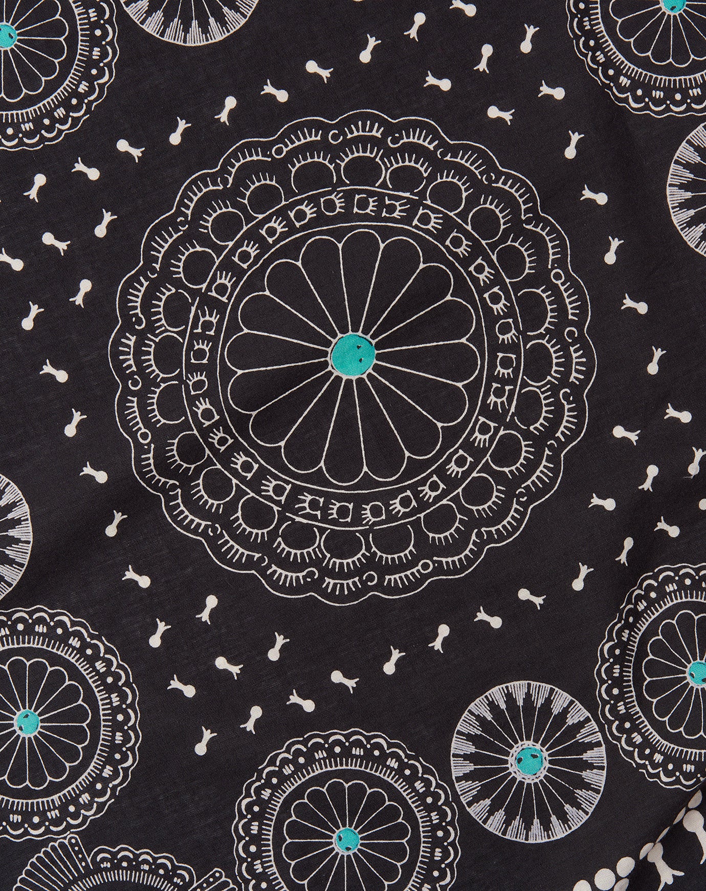 Kapital Fastcolor Selvedge Concho Bandana in Black