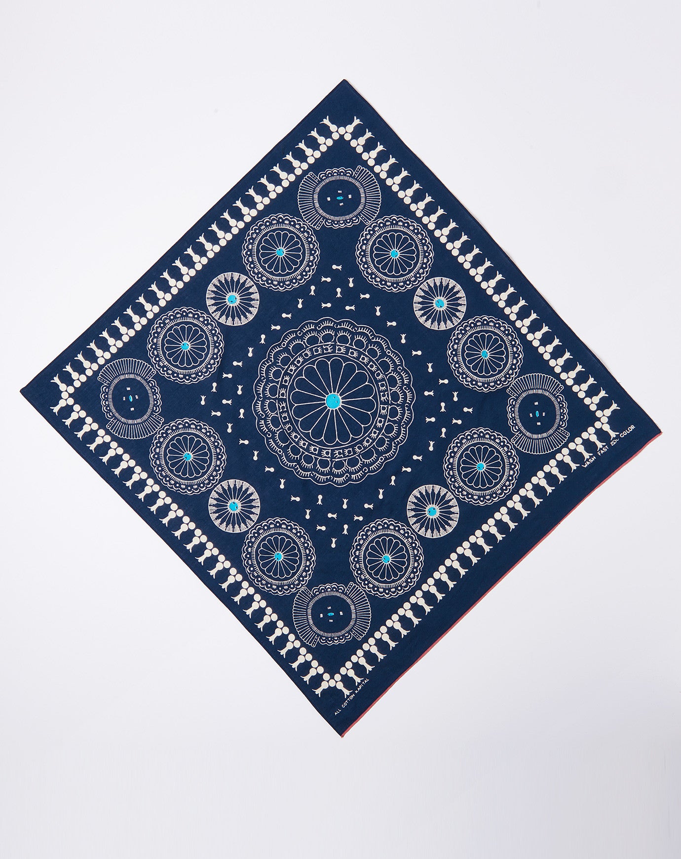 Kapital Fastcolor Selvedge Concho Bandana in Navy