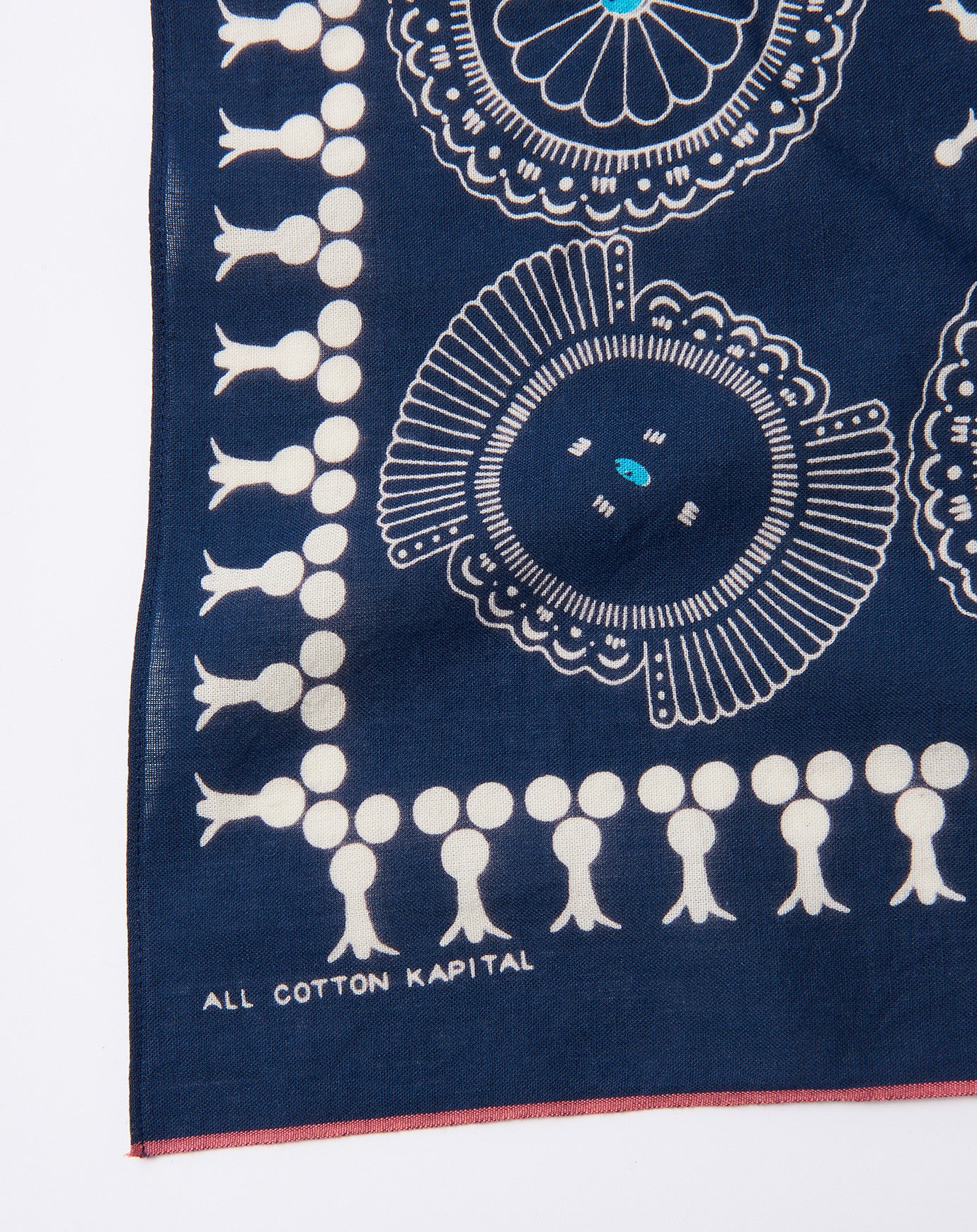 Kapital Fastcolor Selvedge Concho Bandana in Navy