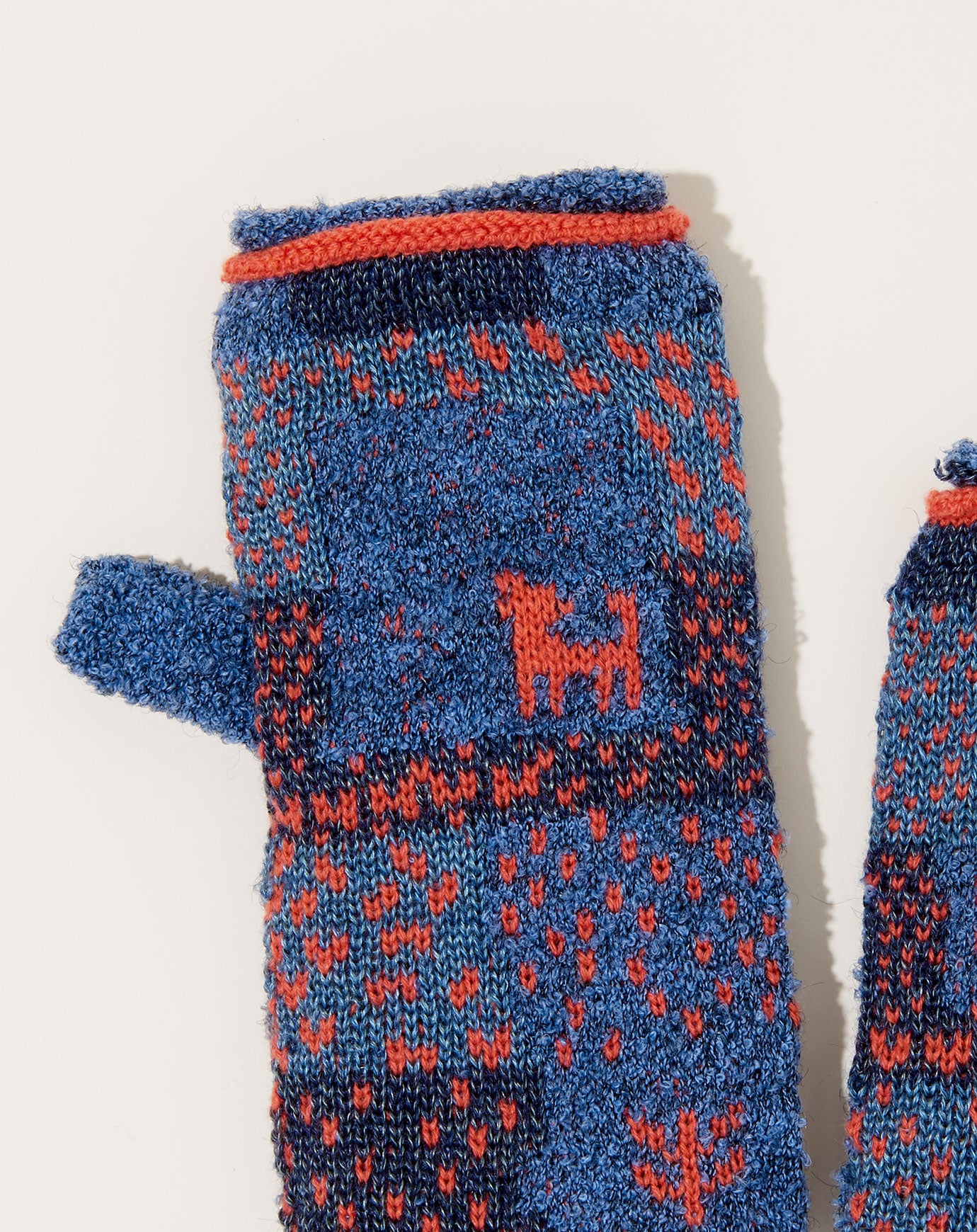 Kapital GABBEH Patchwork 2 Way Mitten in Blue