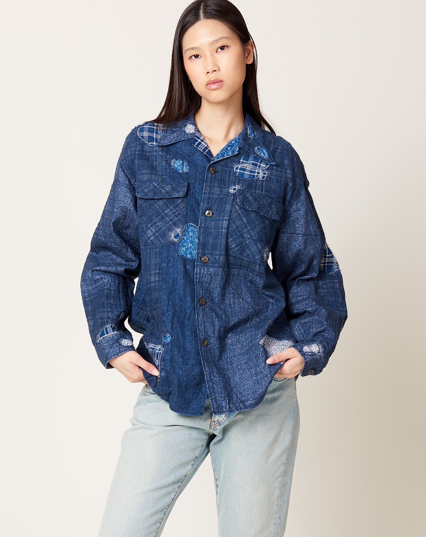 Kapital IDG Patchwork NORA-DOT Board Shirt