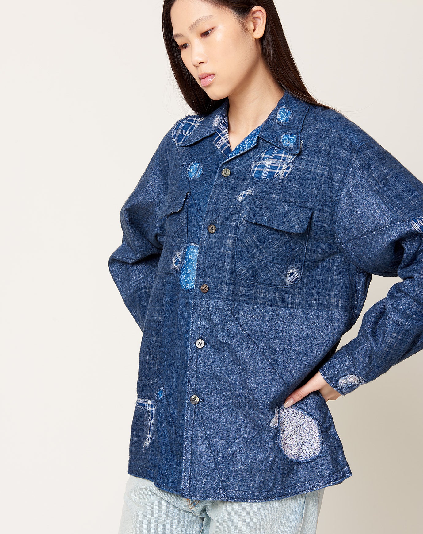 Kapital IDG Patchwork NORA-DOT Board Shirt