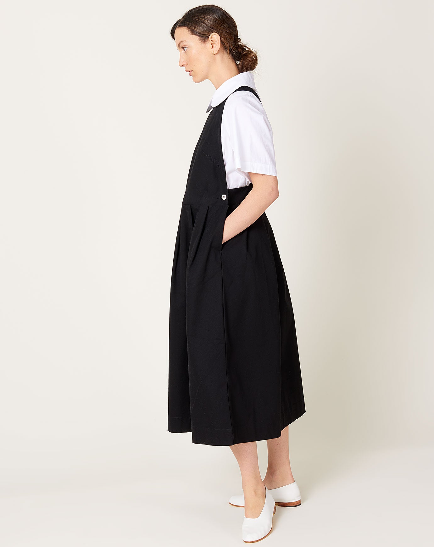 Kowtow Apron Dress in Black