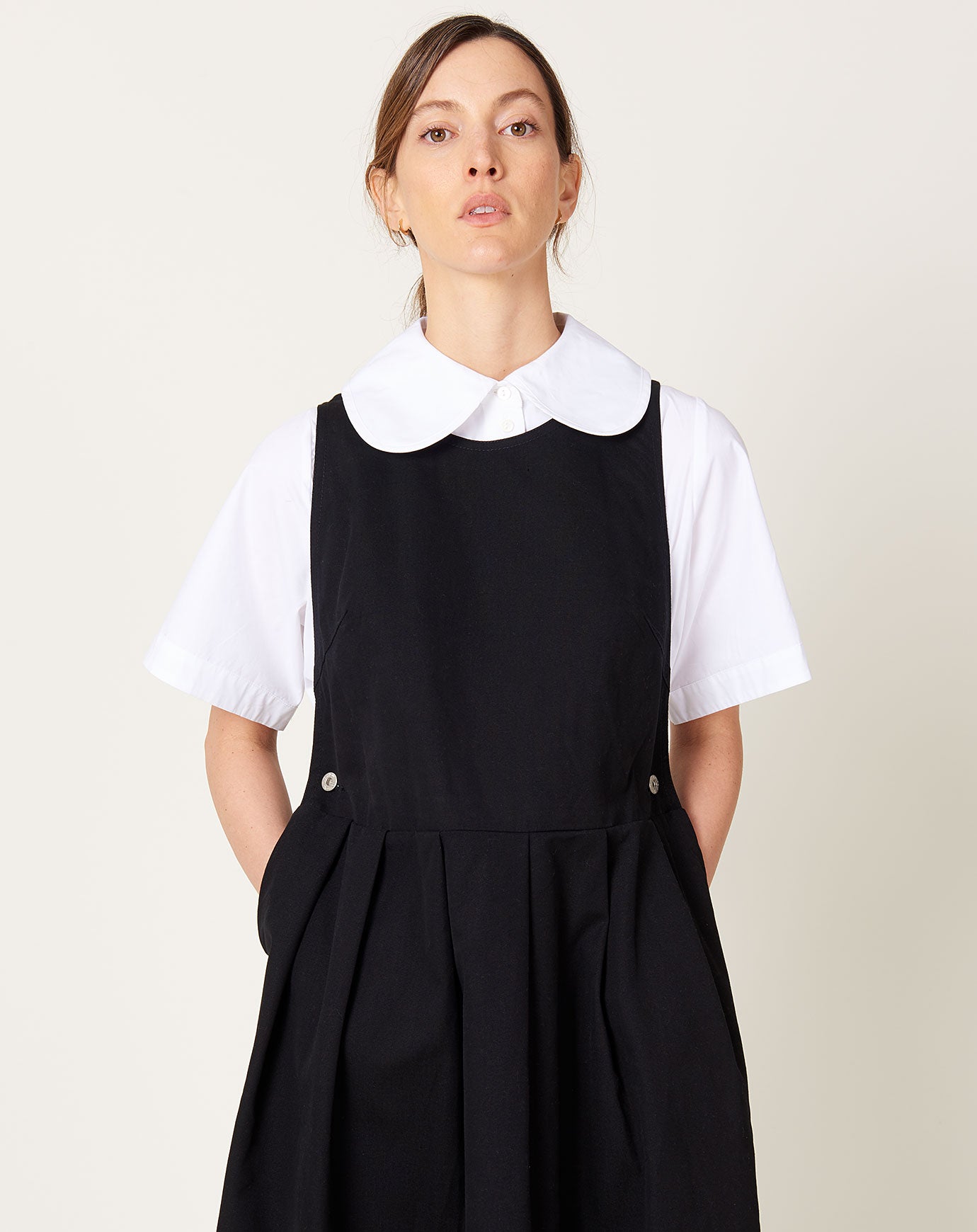 Kowtow Apron Dress in Black