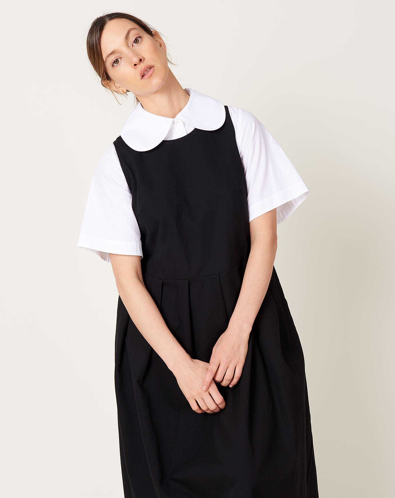 Kowtow Apron Dress in Black