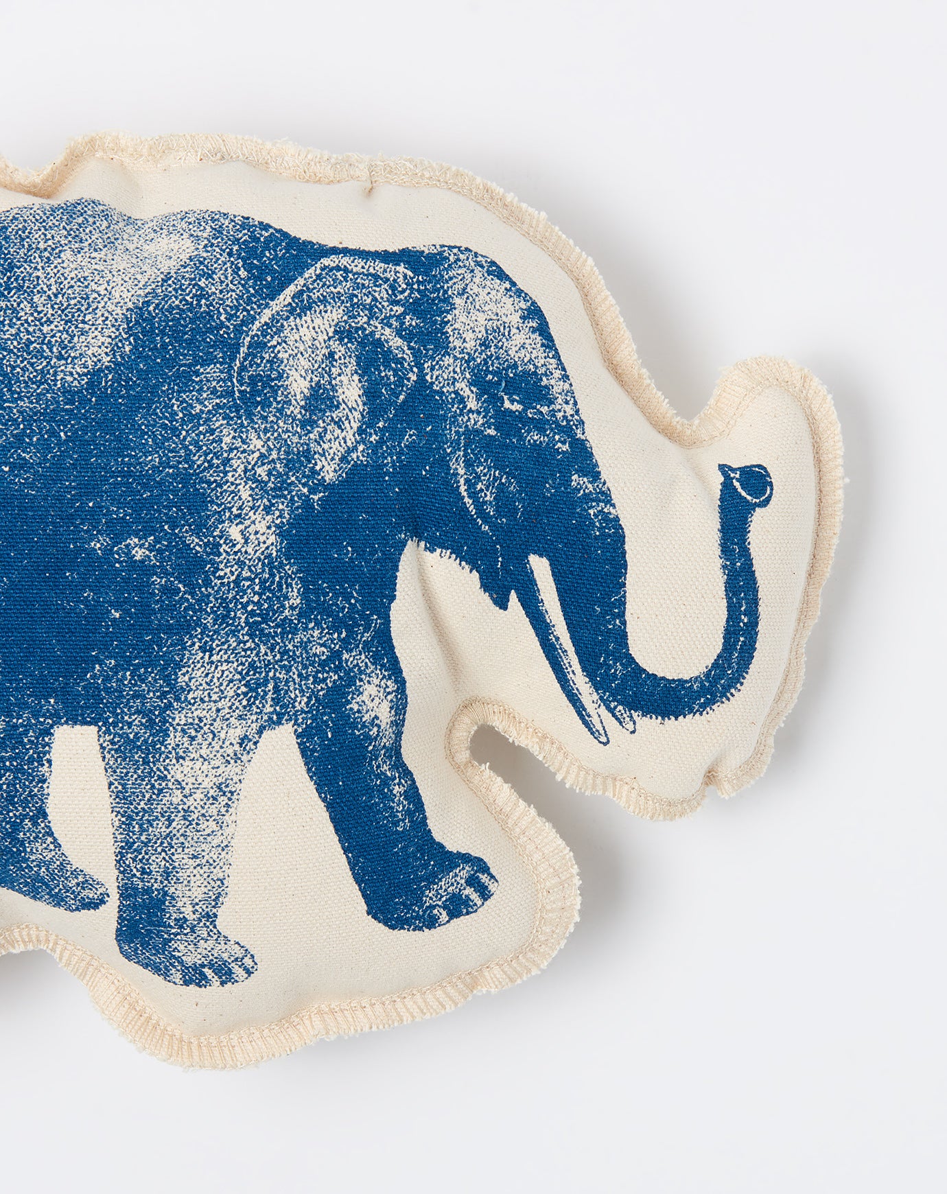 Lucky Fish Elephant Cushion in Navy