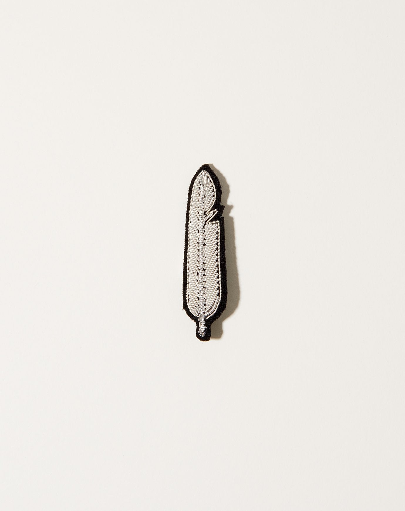 Macon Et Lesquoy Silver Feather Pin