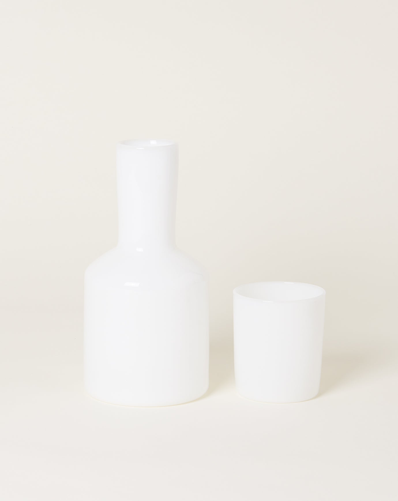 Maison Balzac Carafe Set in Opaque White