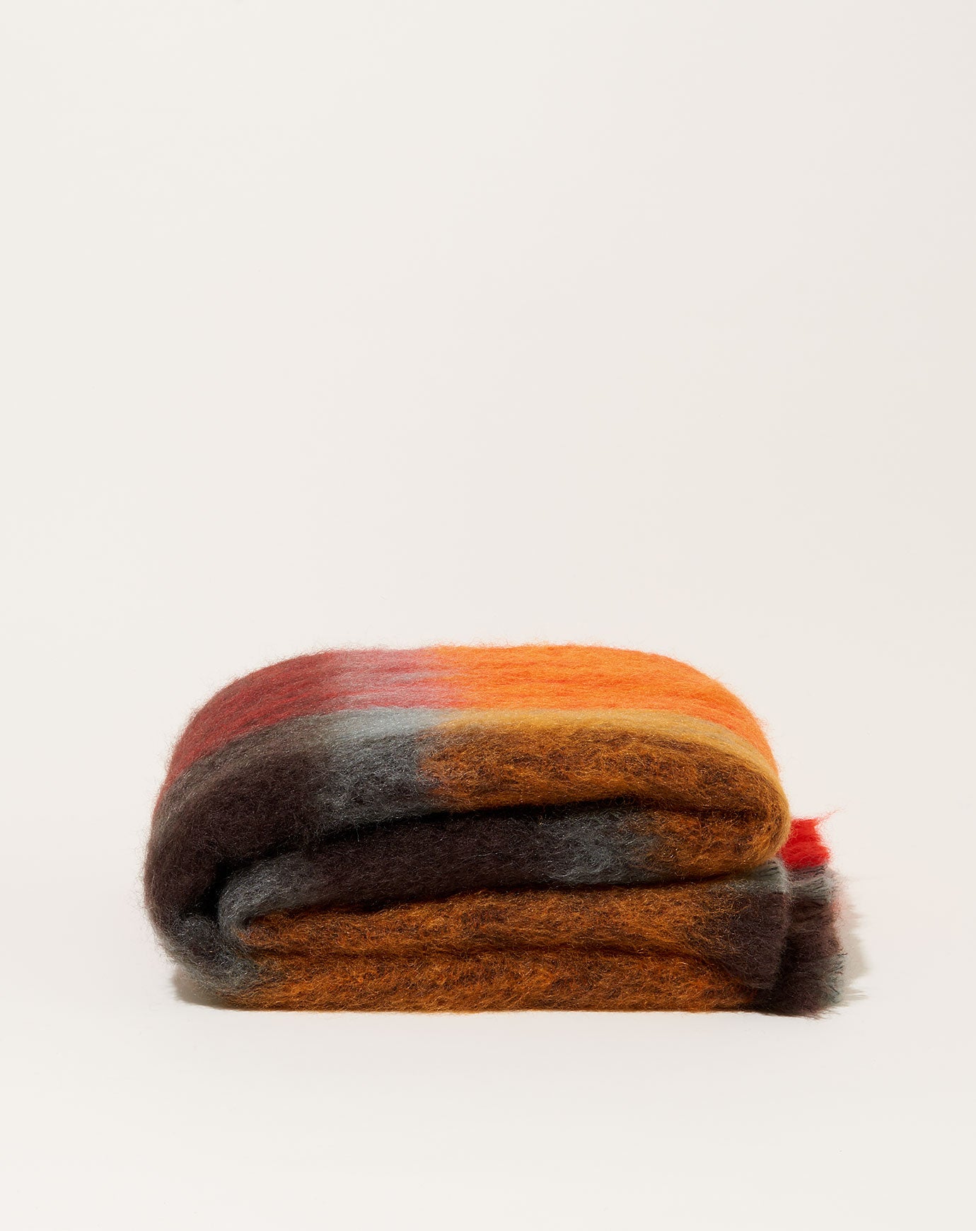 Mantas Ezcaray Mohair Cuadros Throw in Orange