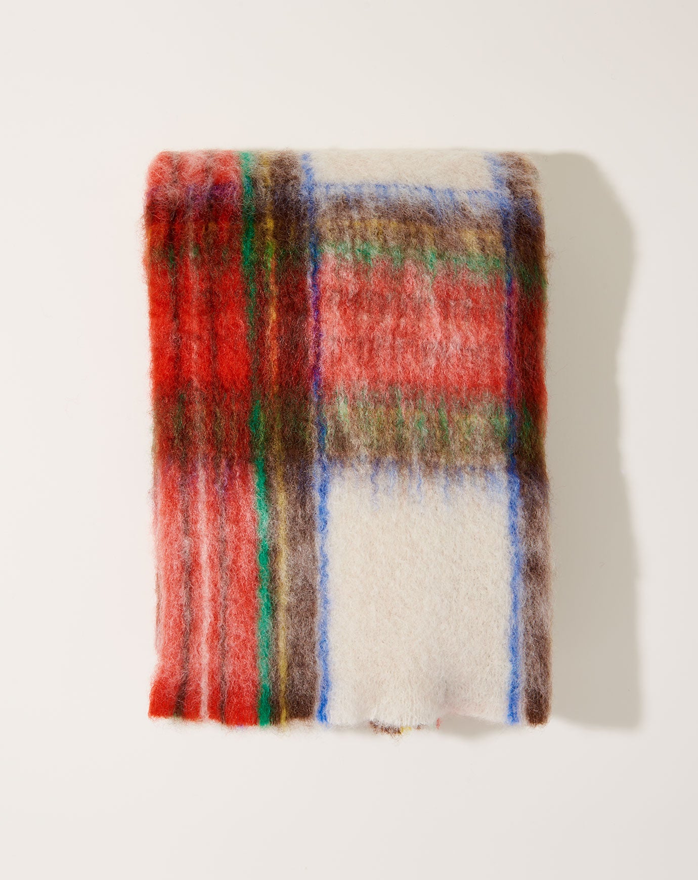 Mantas Ezcaray Mohair Cuadros Blanket in Classic Tartan