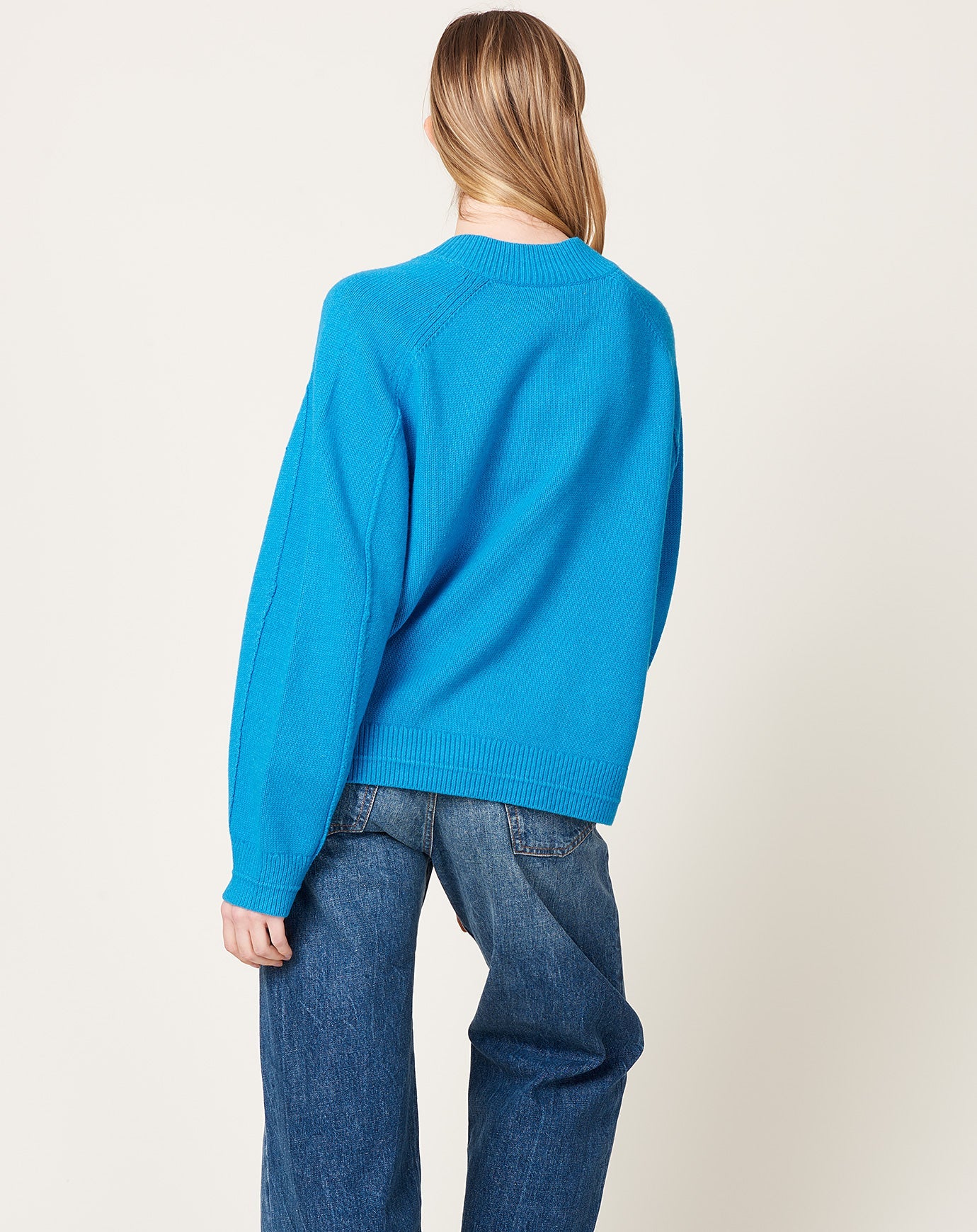 Maria McManus Cape V Neck in Cerulean Blue