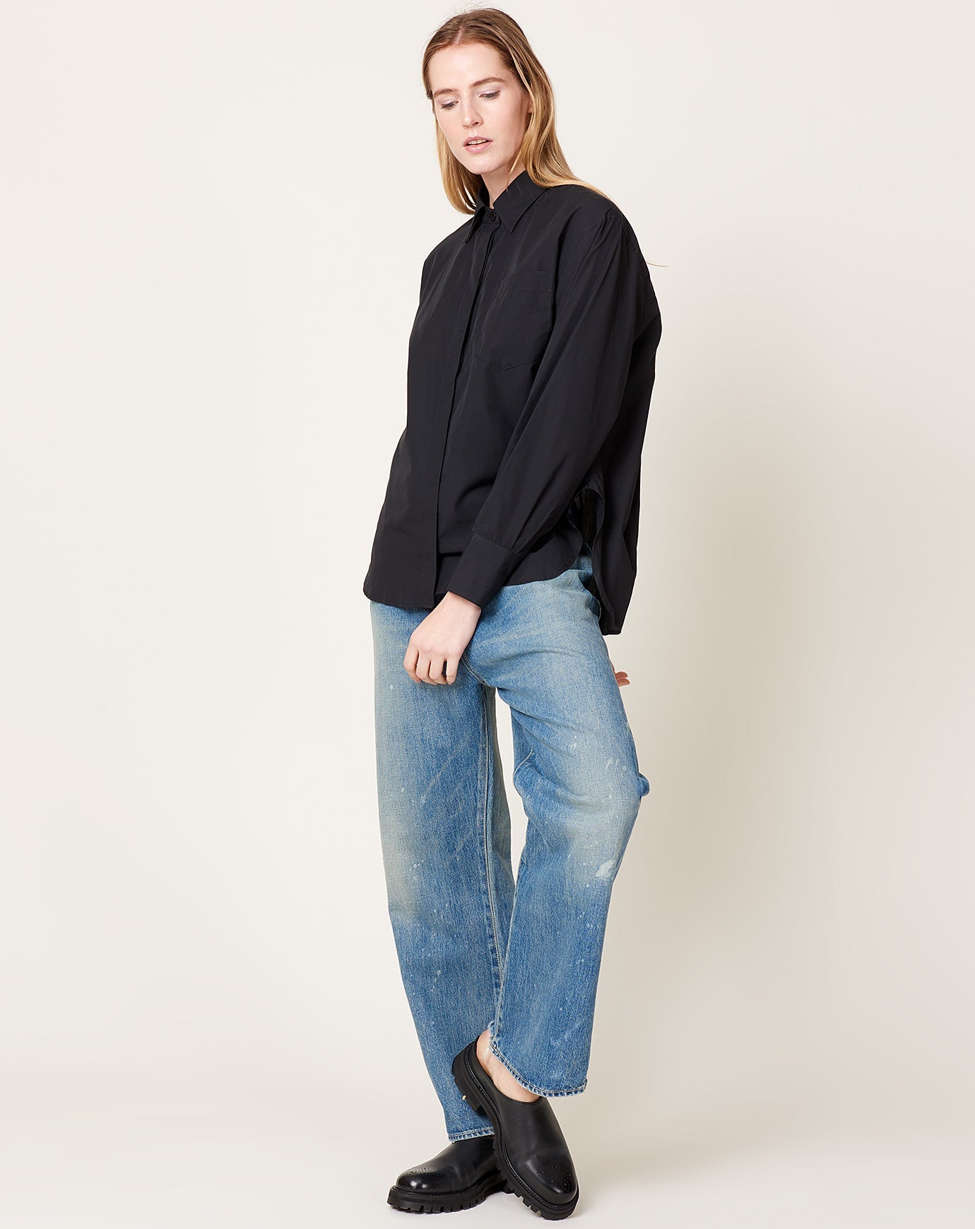 Maria McManus Covered Placket Shirt in Black