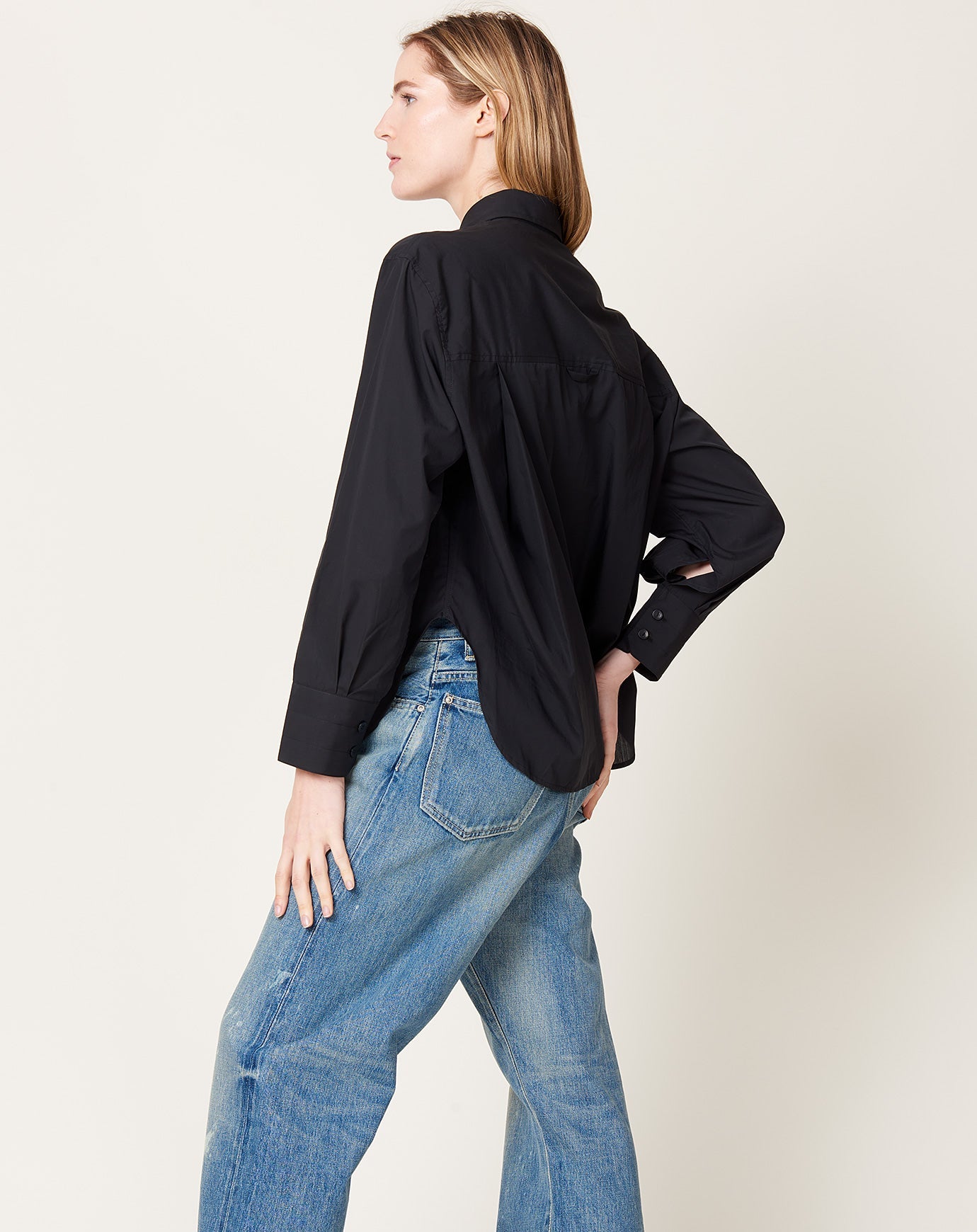 Maria McManus Covered Placket Shirt in Black