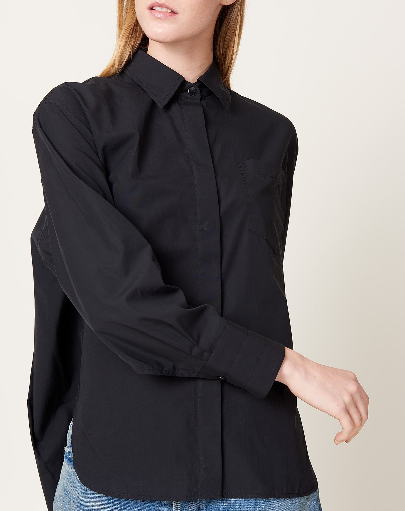 Maria McManus Covered Placket Shirt in Black