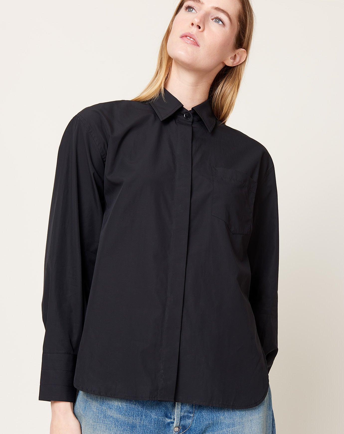 Maria McManus Covered Placket Shirt in Black