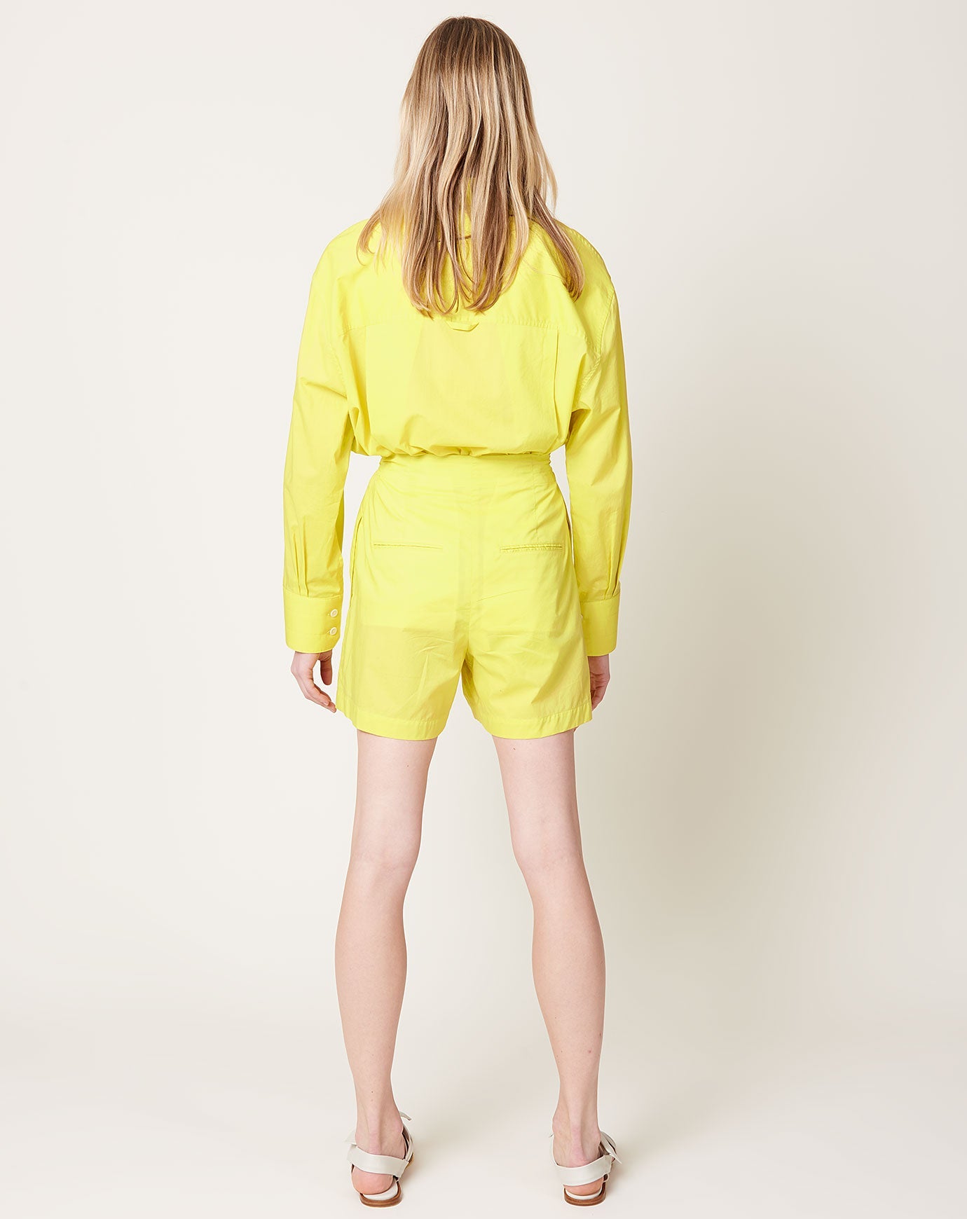 Maria McManus Drawstring Short in Acid Yellow