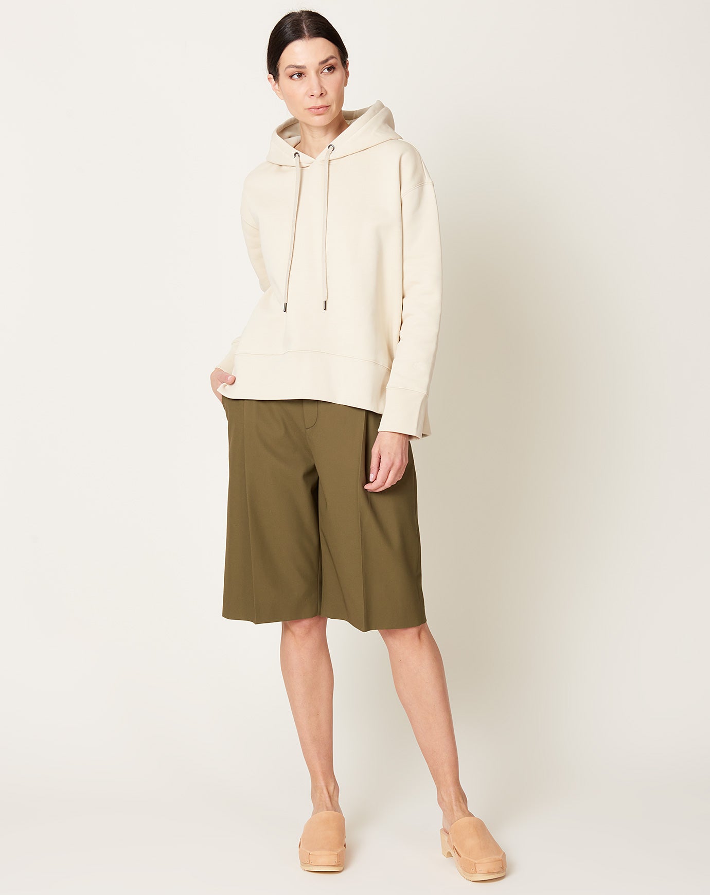 Maria McManus Mid Rise Skater Short in Loden Green