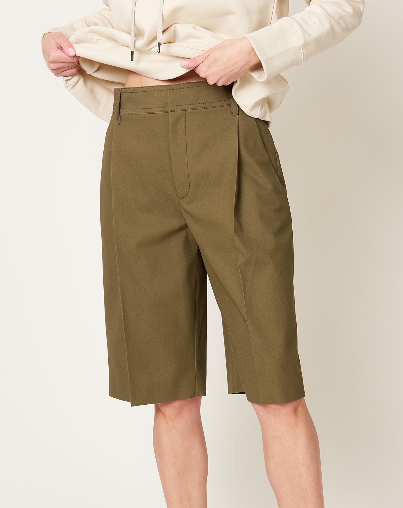 Maria McManus Mid Rise Skater Short in Loden Green