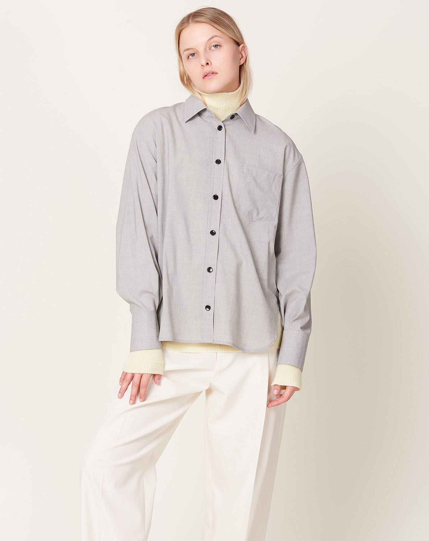 Maria McManus Oversized Shirt in Light Heather Grey