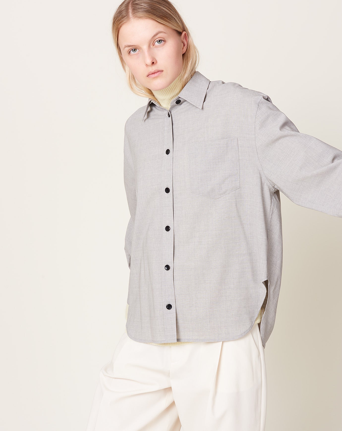 Maria McManus Oversized Shirt in Light Heather Grey