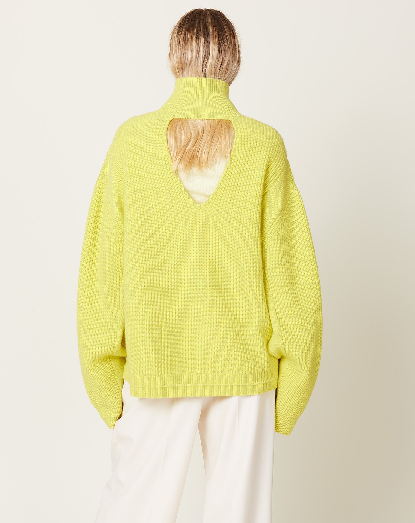 Maria McManus Oversized Turtleneck in Maize Yellow