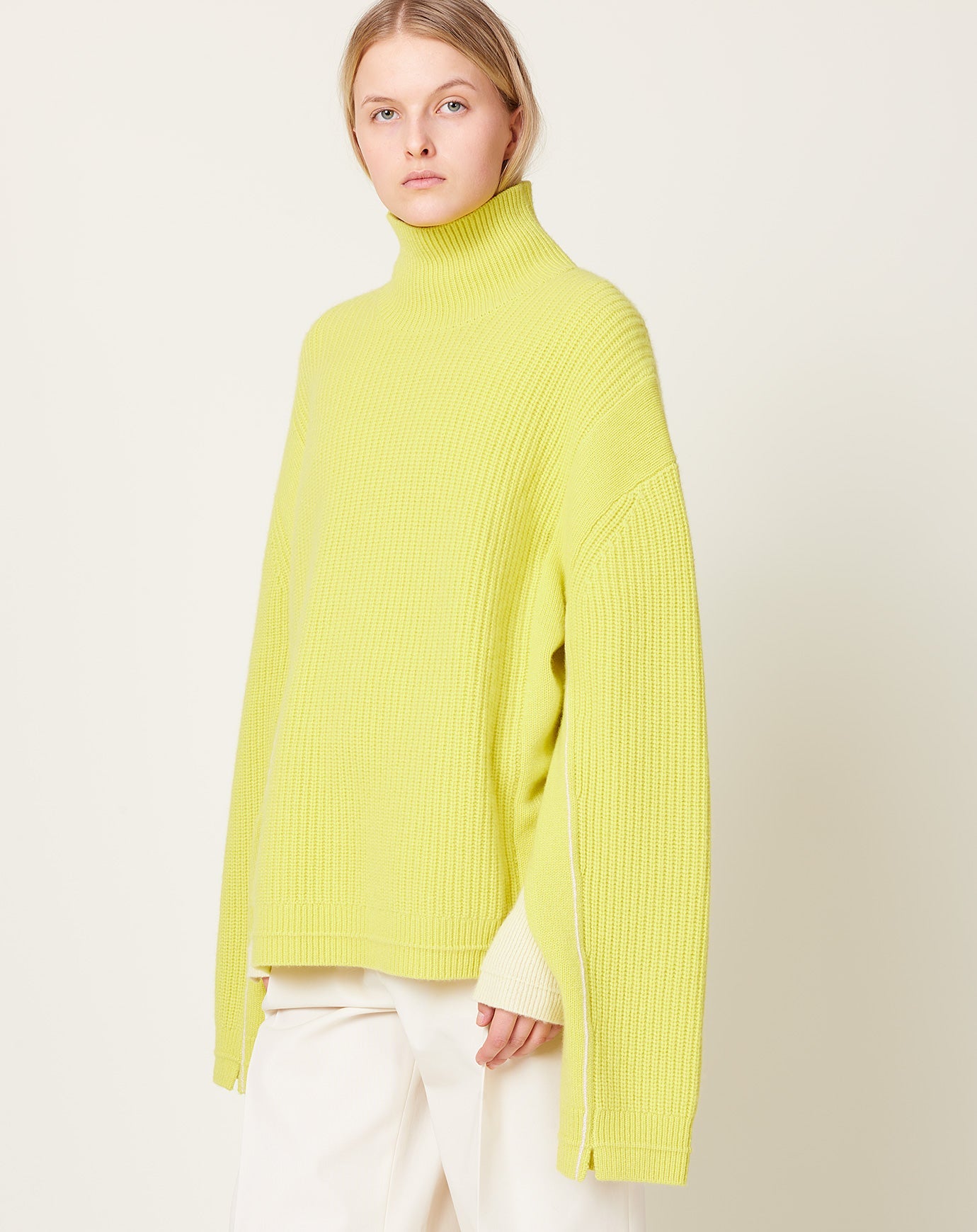 Maria McManus Oversized Turtleneck in Maize Yellow