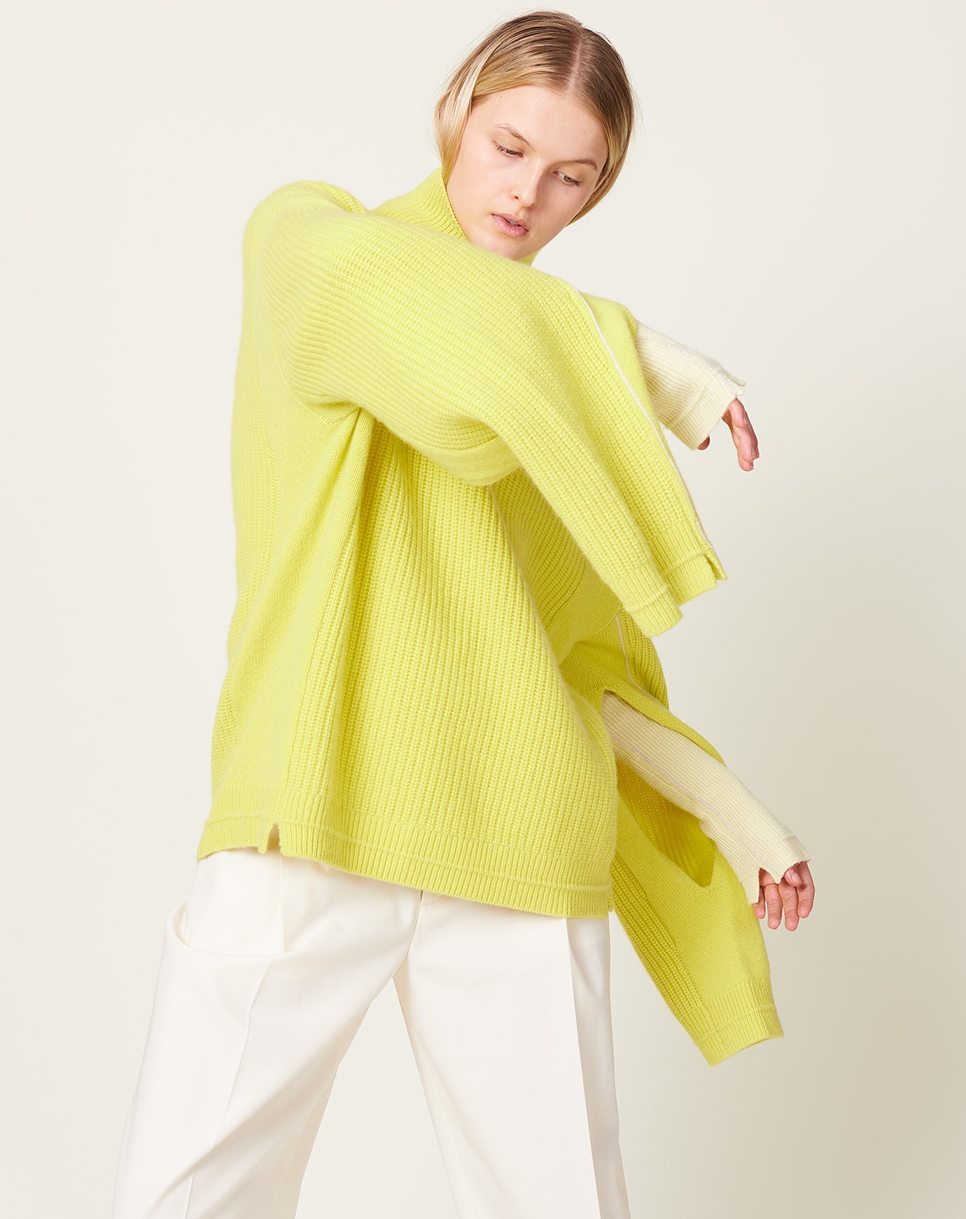 Maria McManus Oversized Turtleneck in Maize Yellow