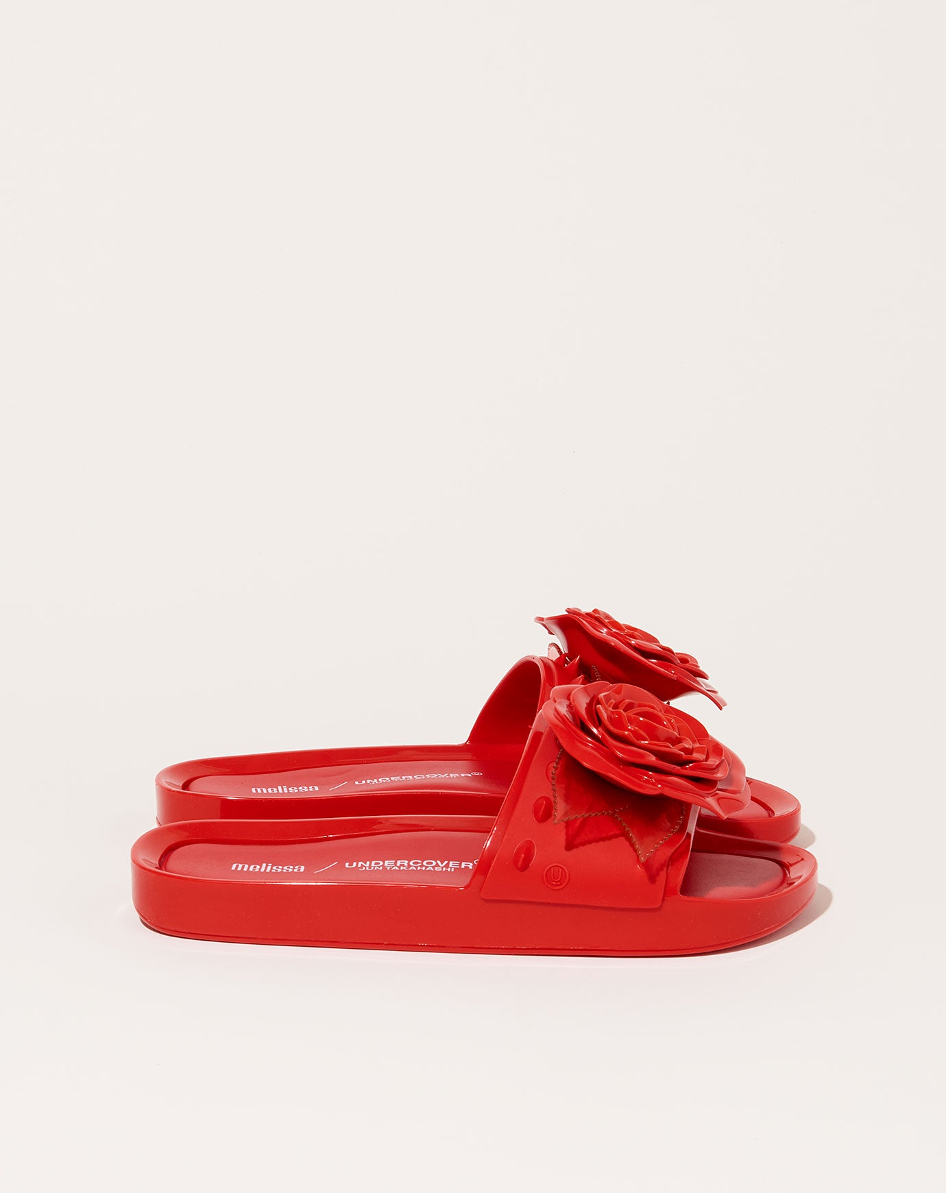 Melissa X Undercover Spike Beach Slide in Red